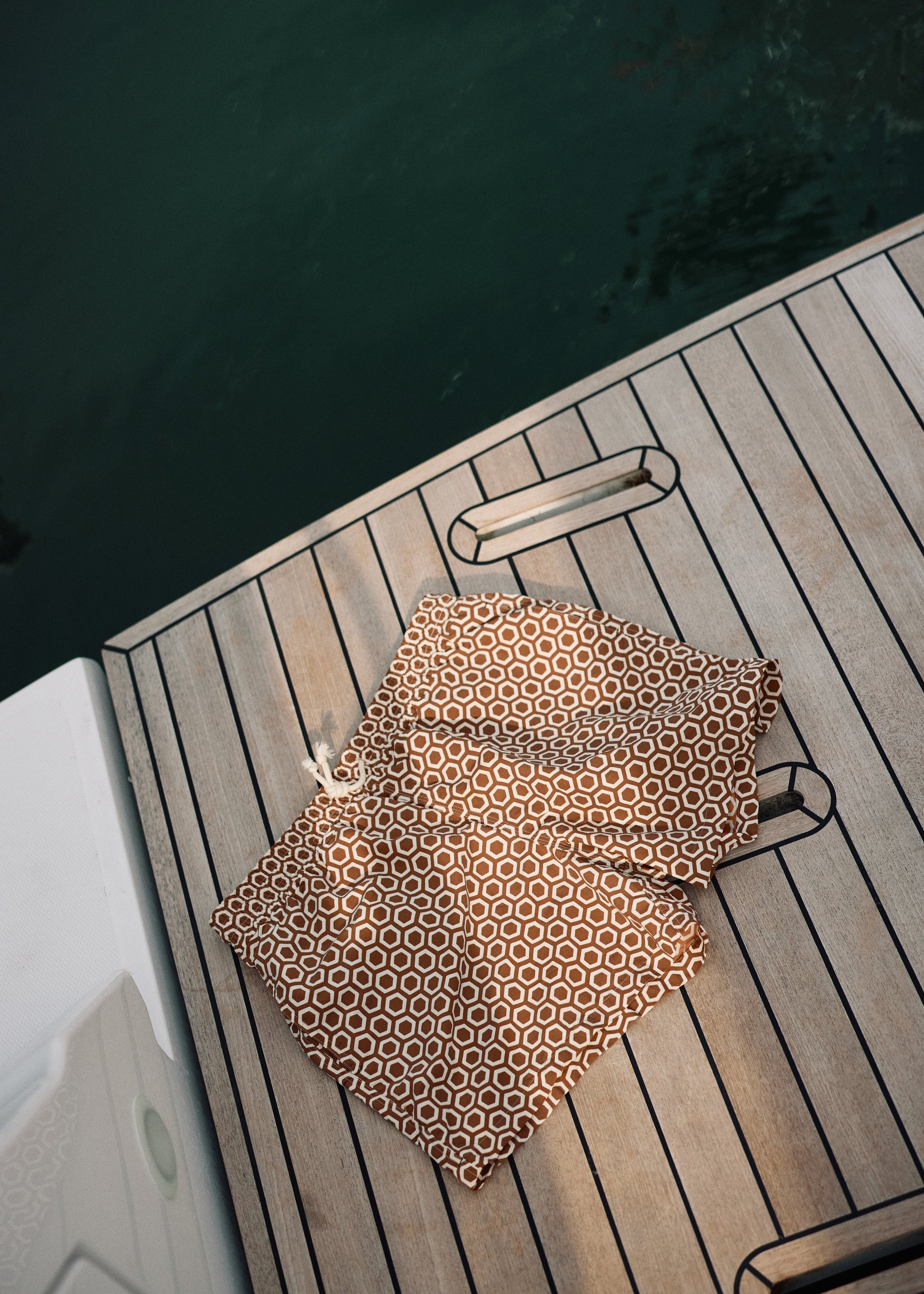 Sagaponack Surf Club Swim Shorts, Rust