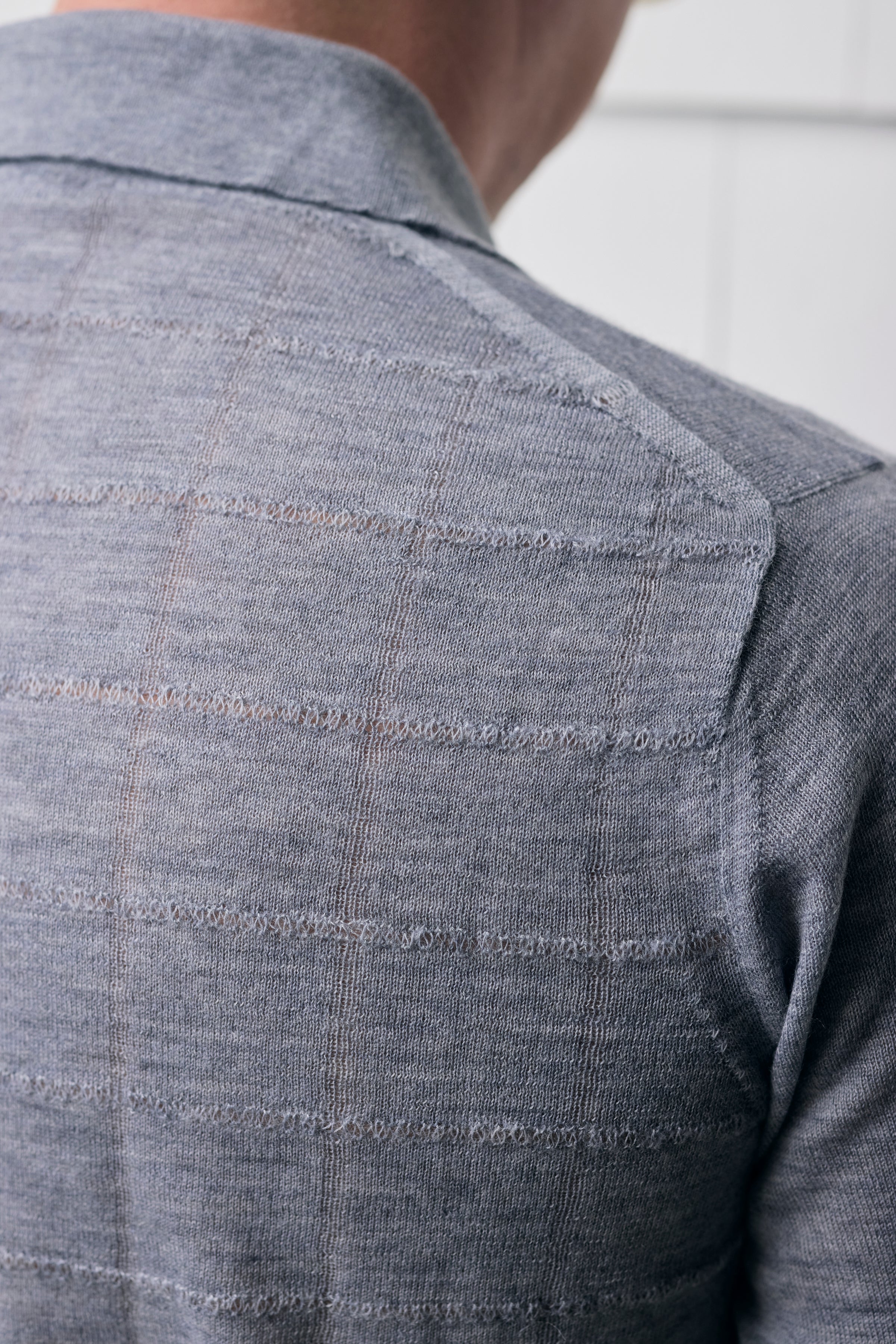 Hank Fine Cashmere Hampton Polo in Medium Grey