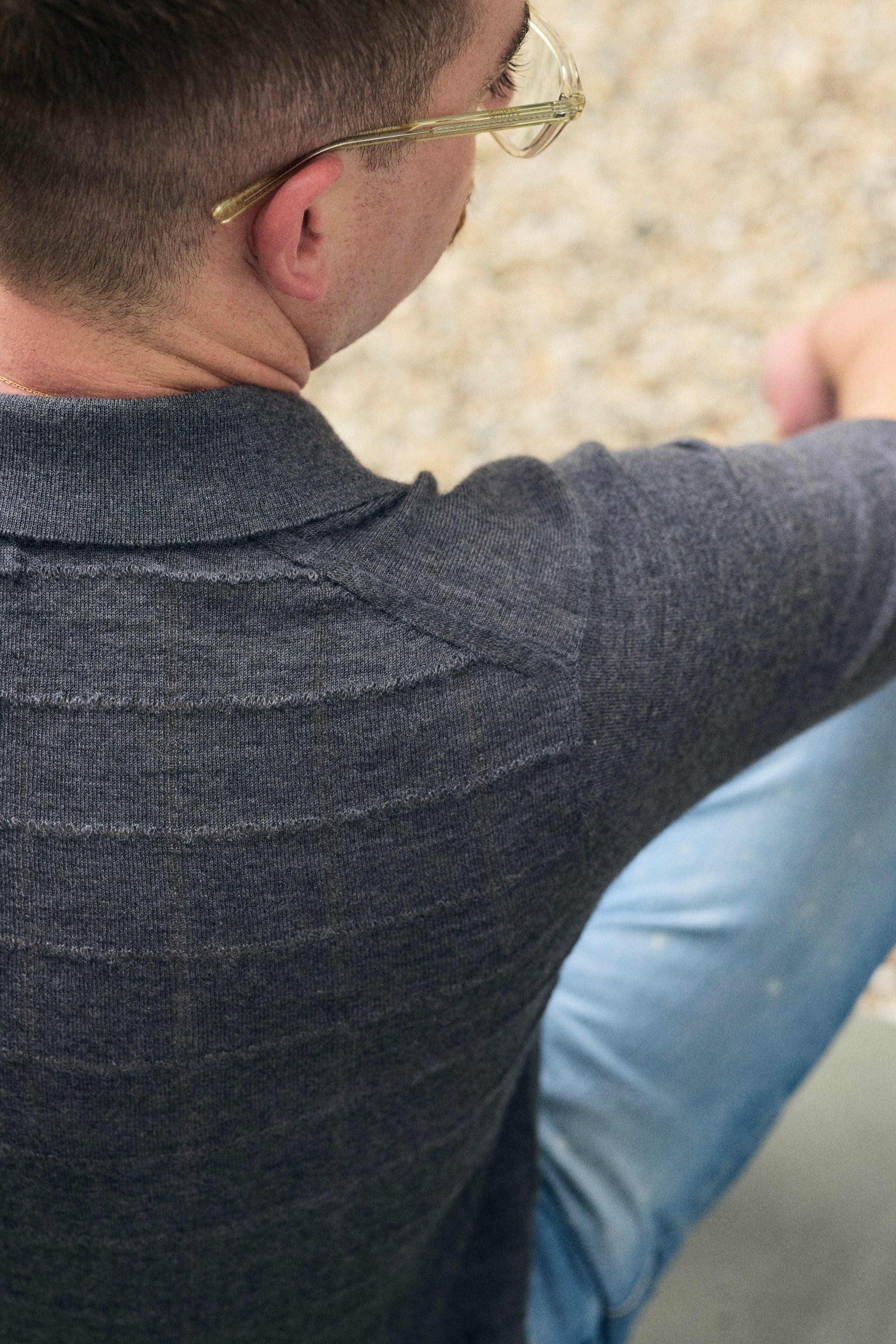 Hank Fine Cashmere Hampton Polo in Charcoal