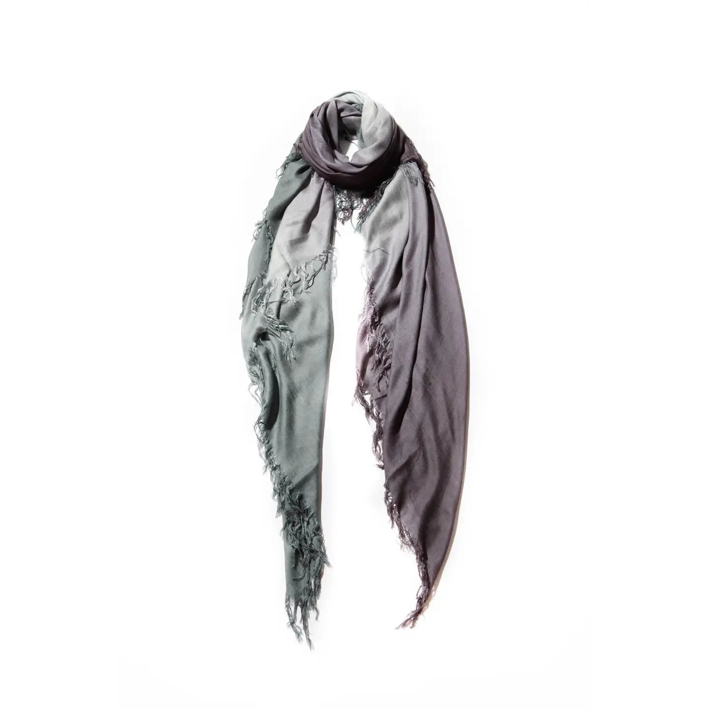 Hank Gauze Cashmere Butter Scarf, Sage/Denim