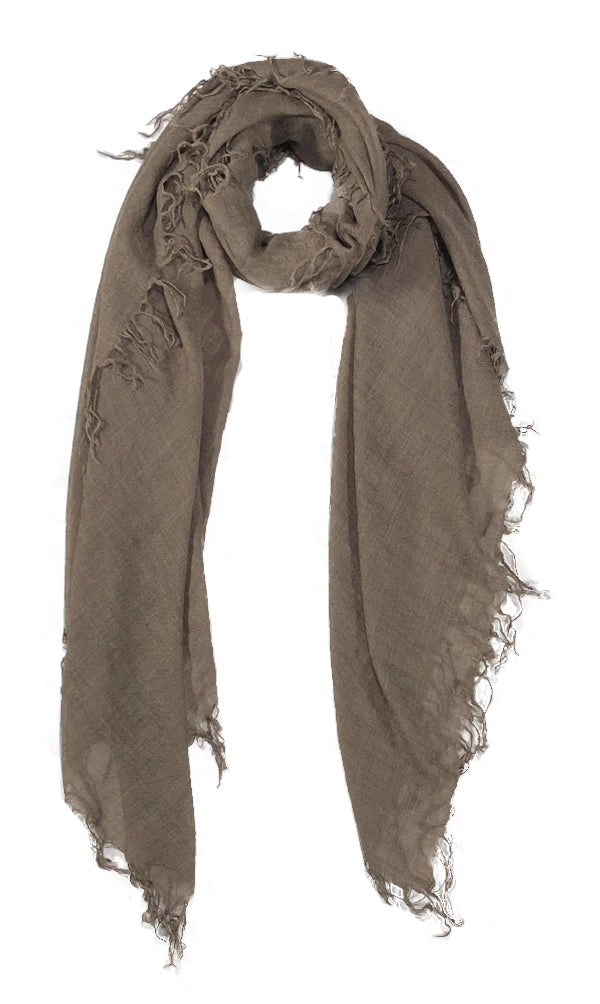 Hank Cashmere Heathered Maple Scarf, Taupe