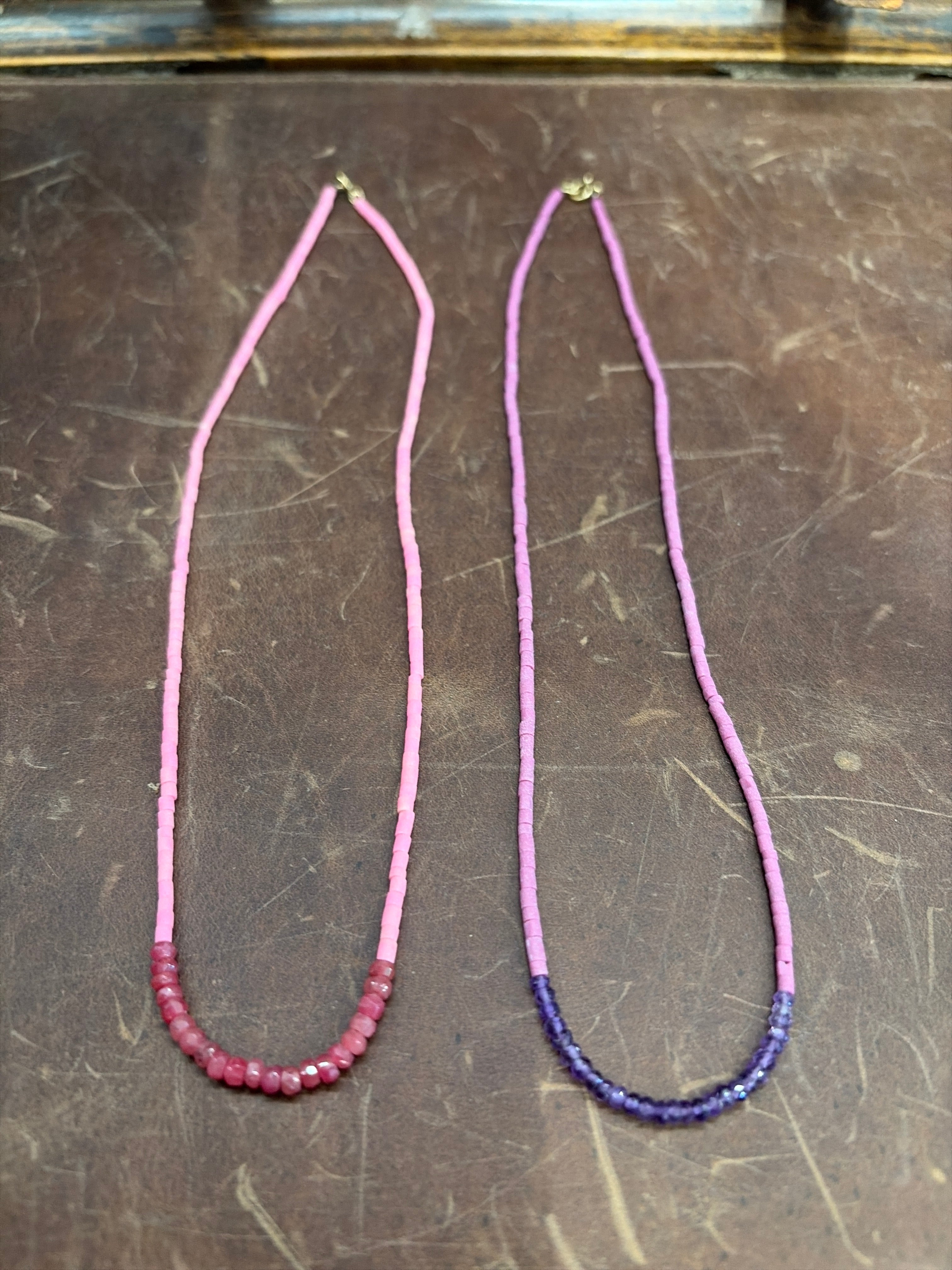 Coral Necklaces with Gemstones