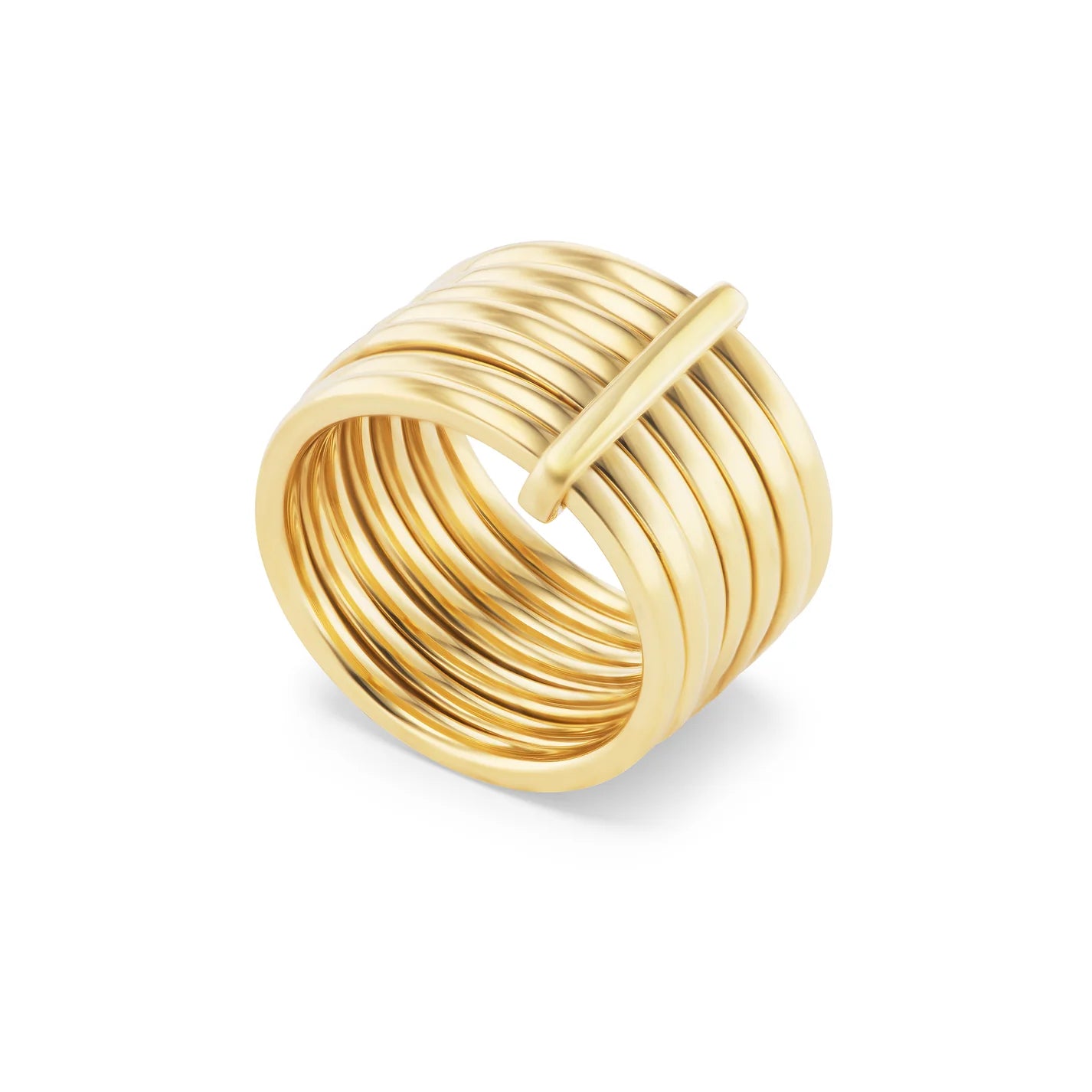 7 Band Ring 18k Yellow Gold