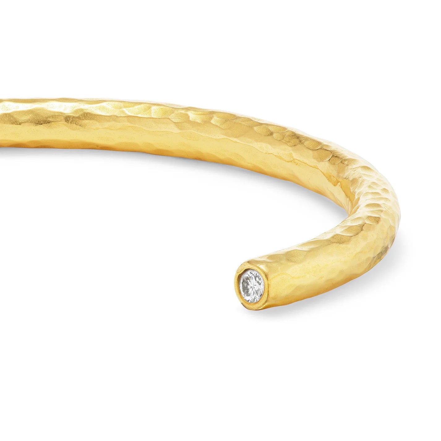 Hammered Diamond Cuff 18k Yellow Gold