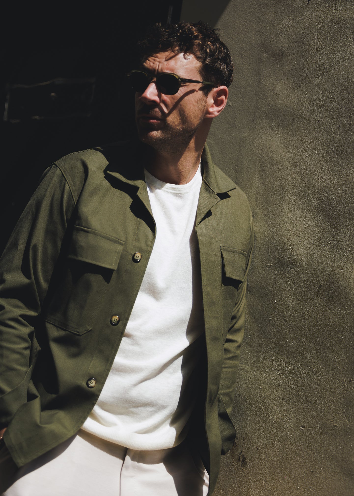 Informale x Charles Paige Work Shirt, Army Green