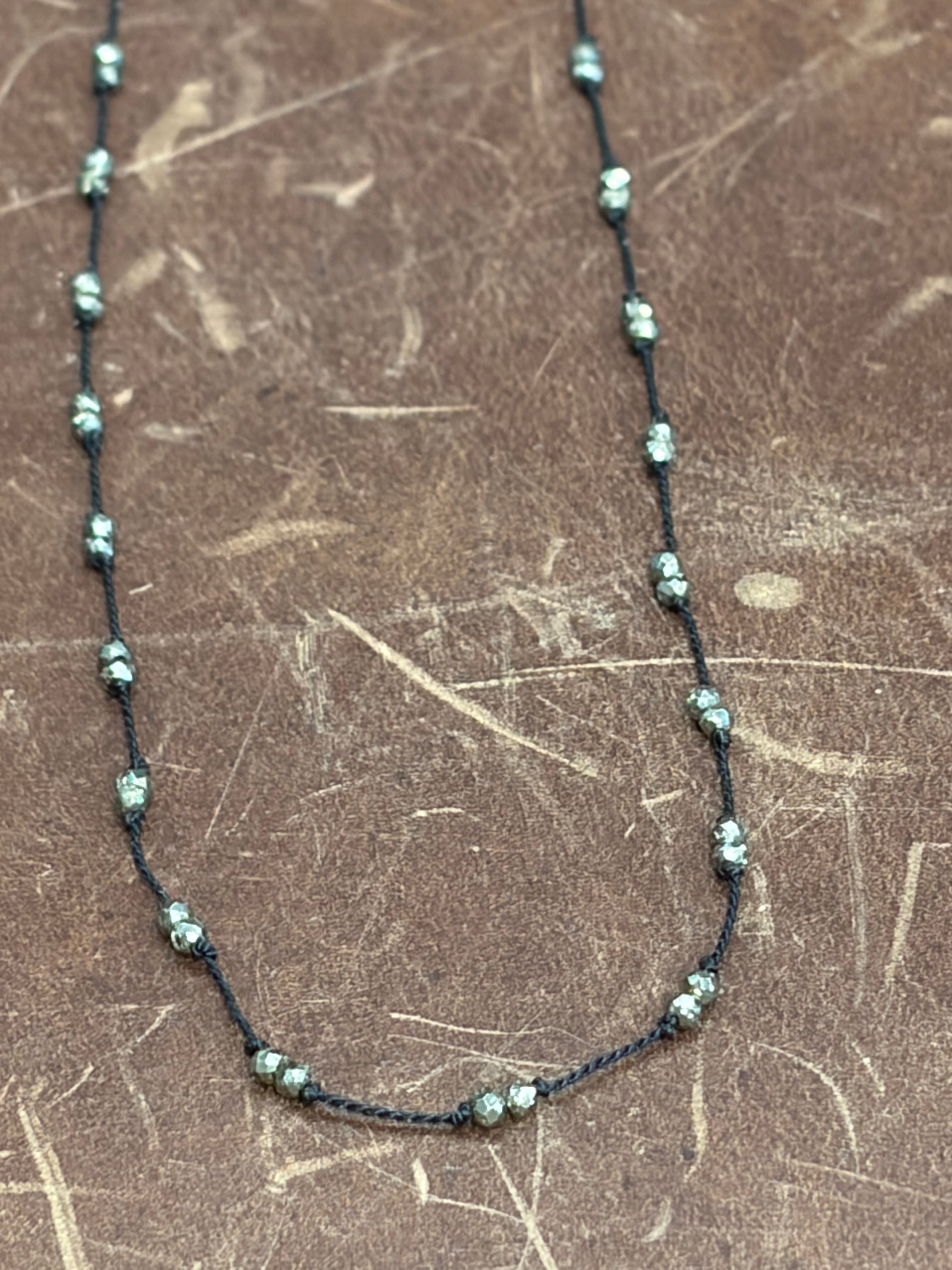 Knotted Double Beaded Gemstone Necklace