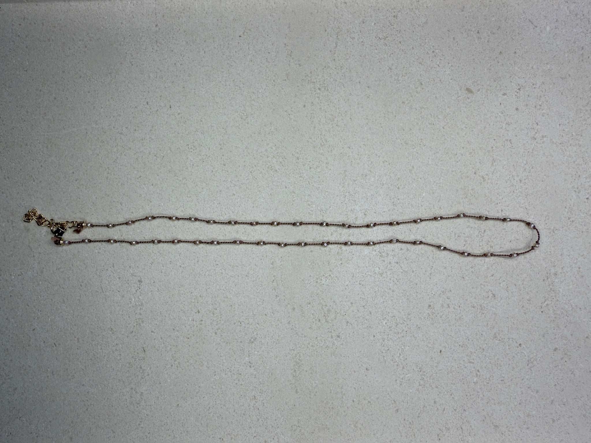 Knotted Silk Pearl Necklace - Natural