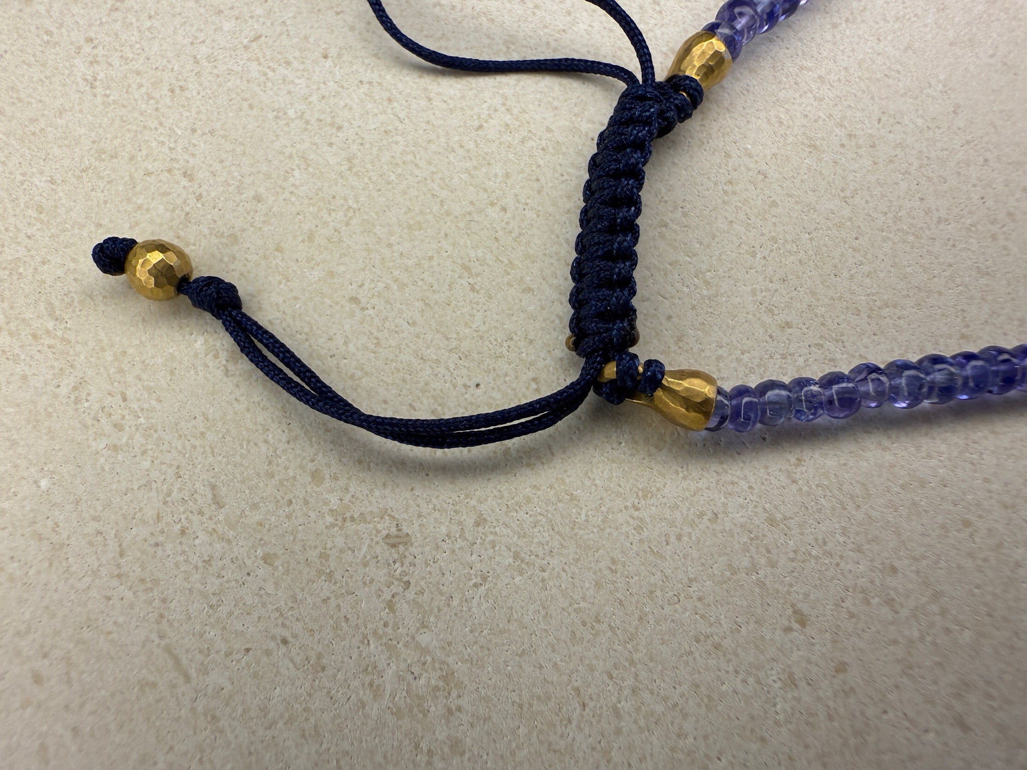Tanzanite Beaded Bracelet