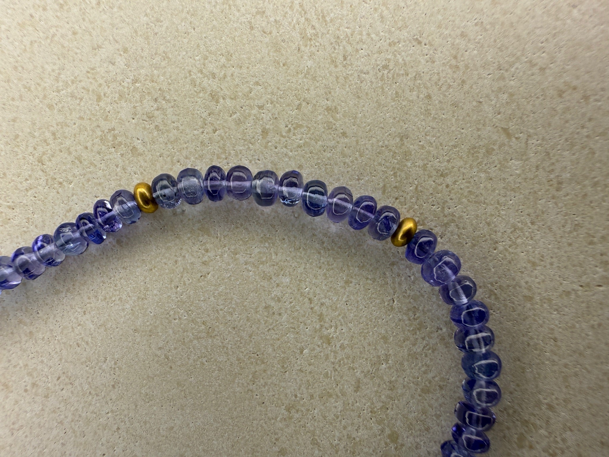 Tanzanite Beaded Bracelet