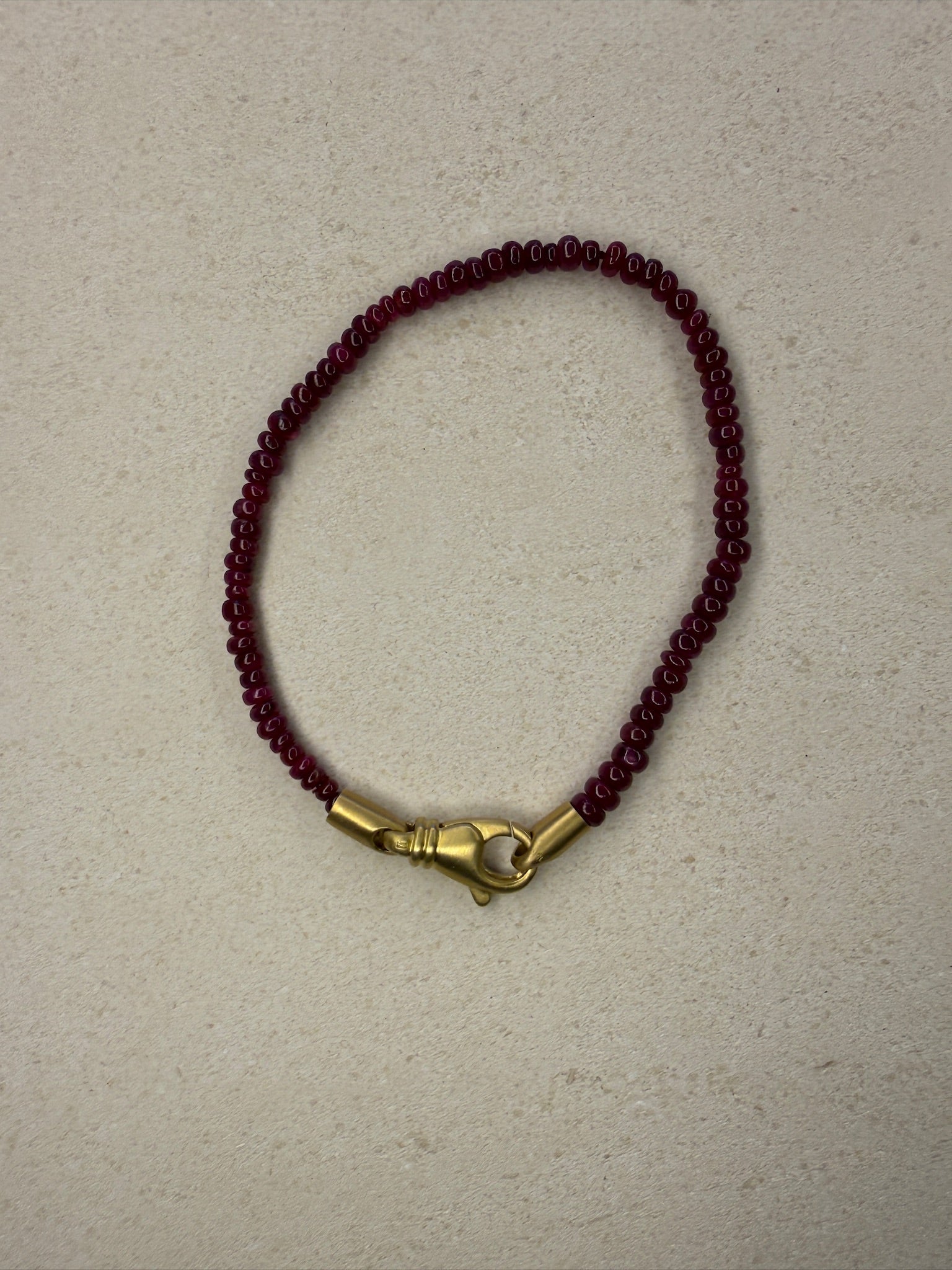 Ruby Beaded Bracelet