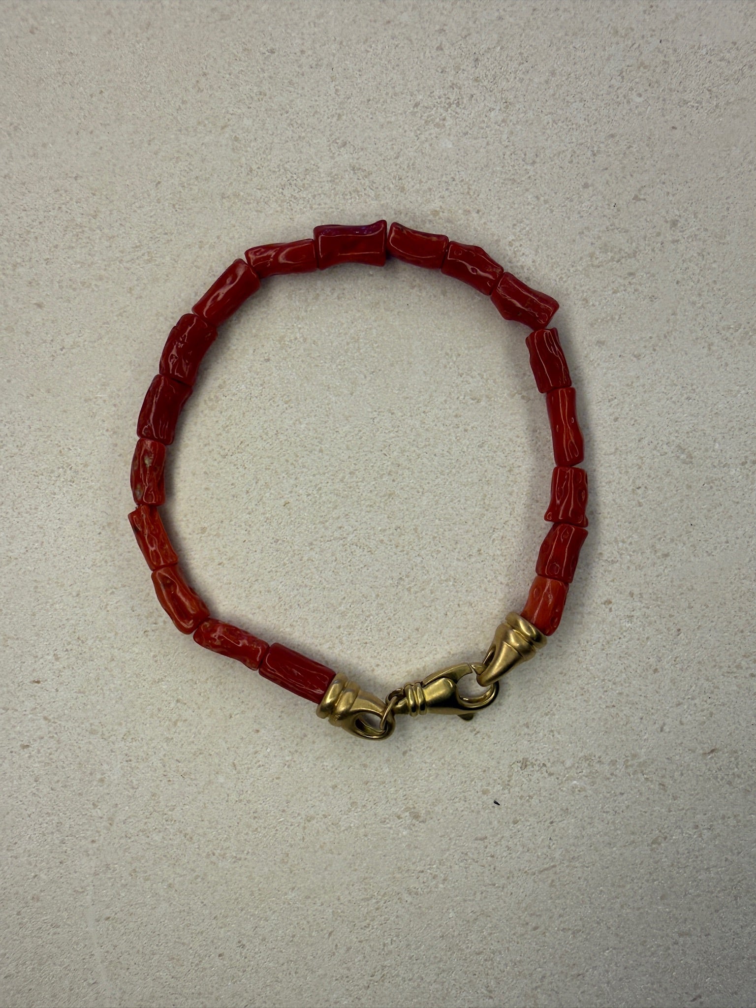 Red Coral Beaded Bracelet