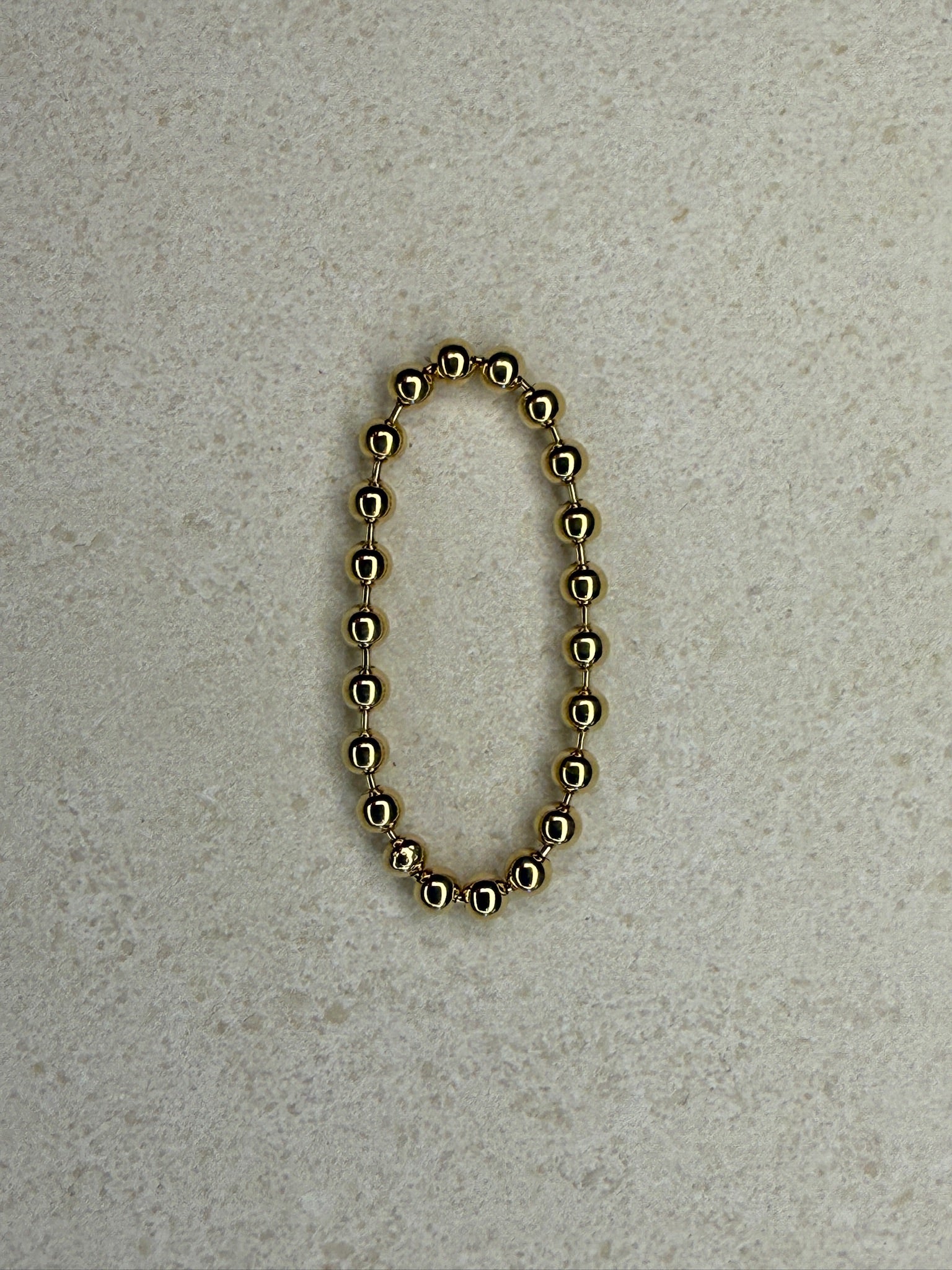 Ball Chain Solid 18K Gold Ring