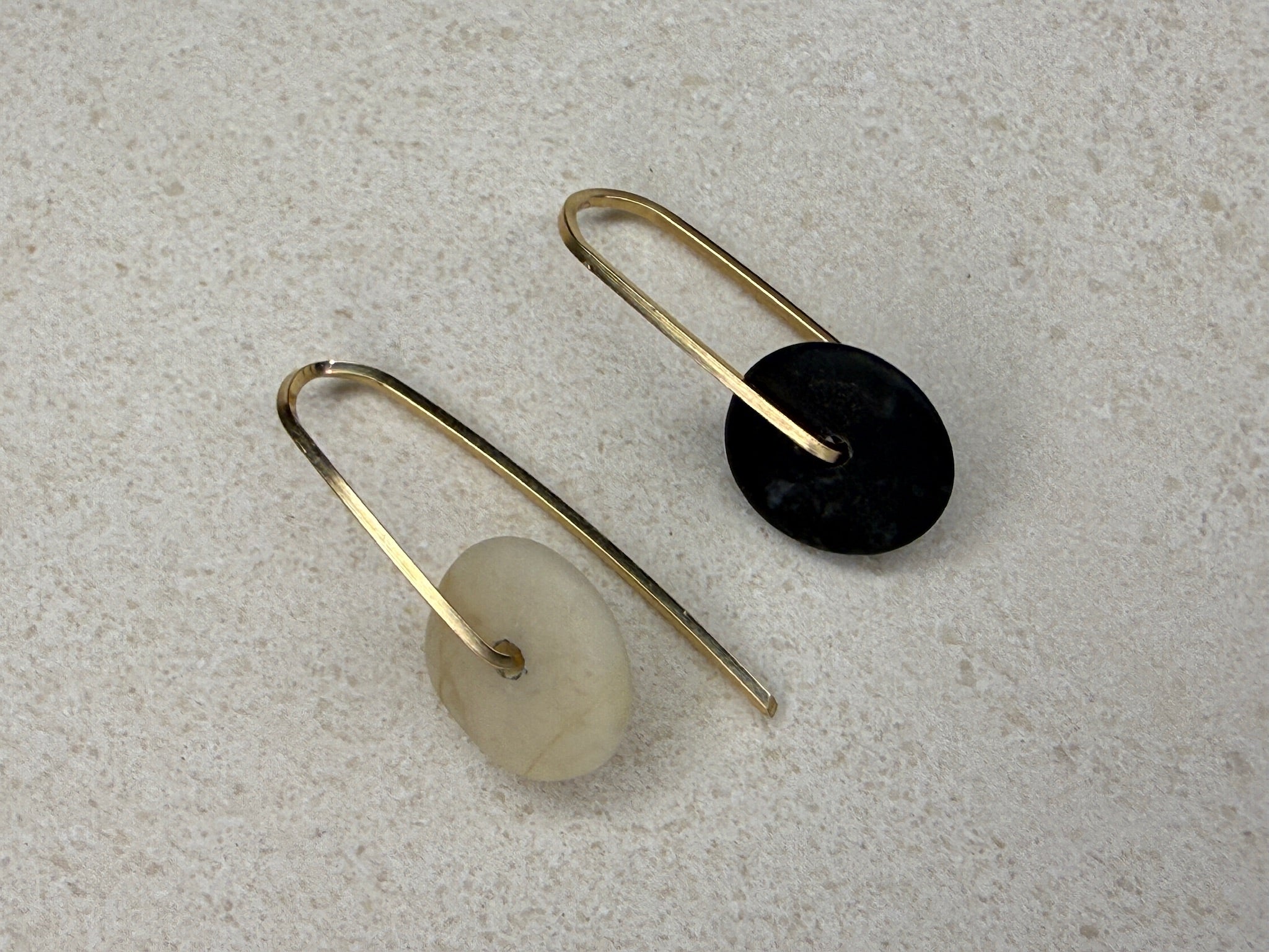 Manzo Beach Stone Hook Earring