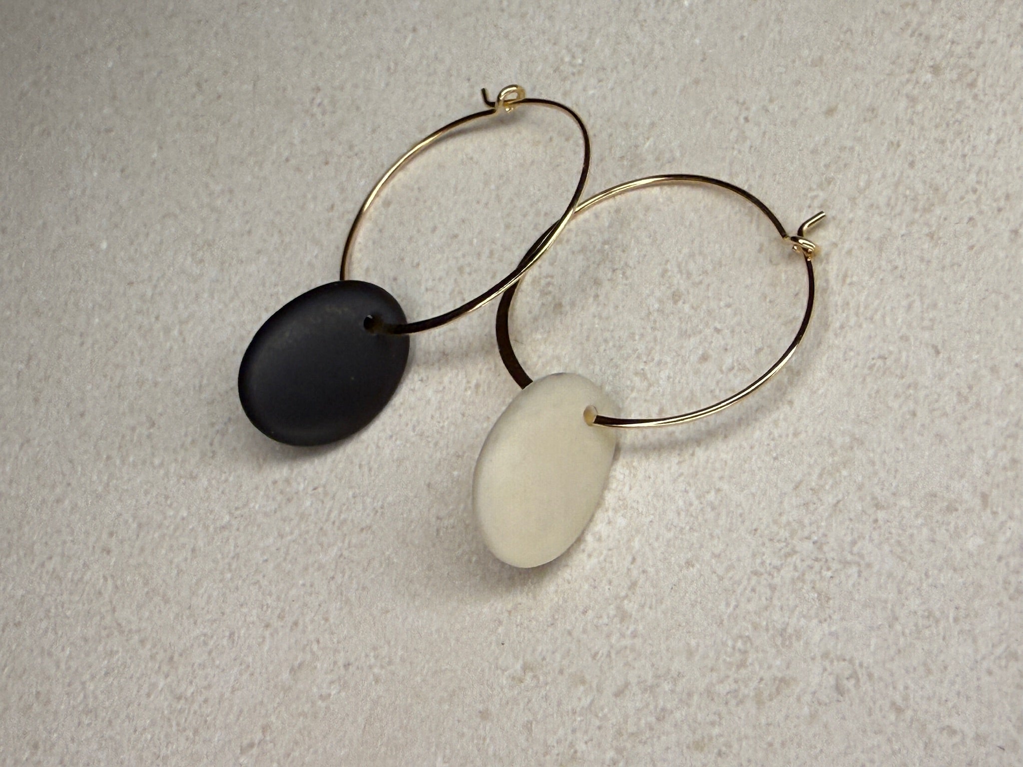 Edmonds Beach Stone Hoop Earring