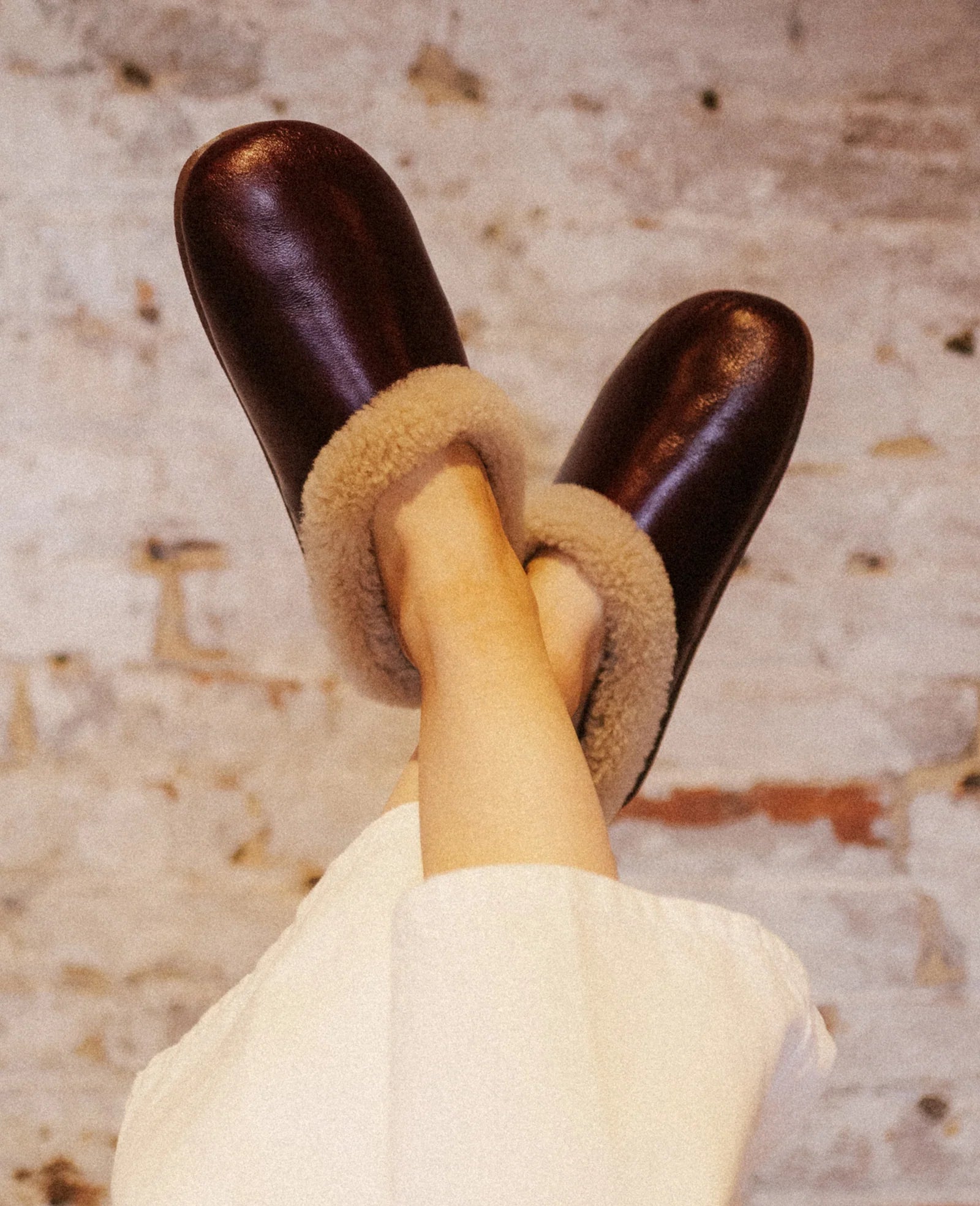 Muti Slide Slipper, Burgundy/Beige