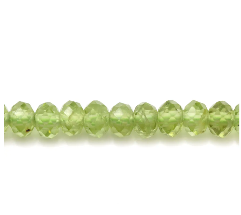 Faceted Peridot Rondelle Bracelet