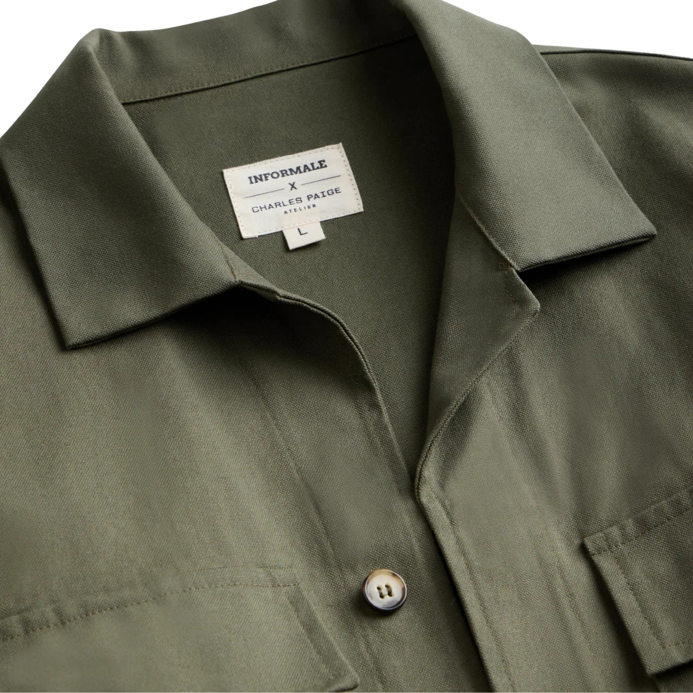 Informale x Charles Paige Work Shirt, Army Green