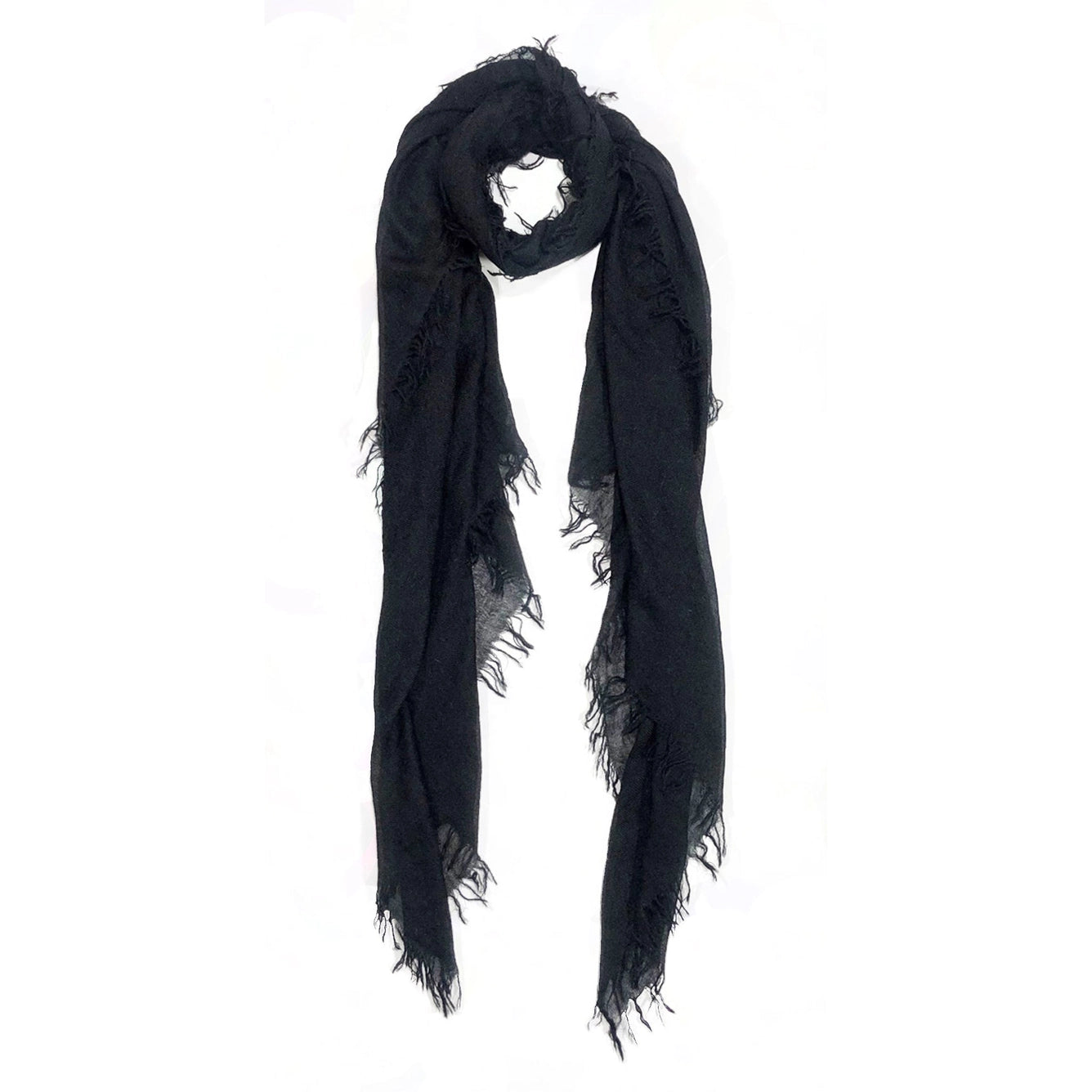 Hank Cashmere Maple Scarf, Black