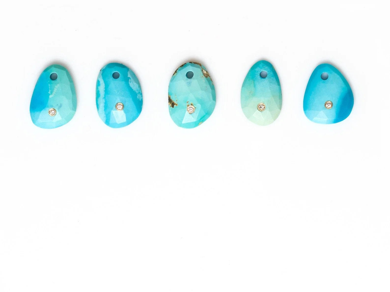 Turquoise Diamond Gemstone Necklace