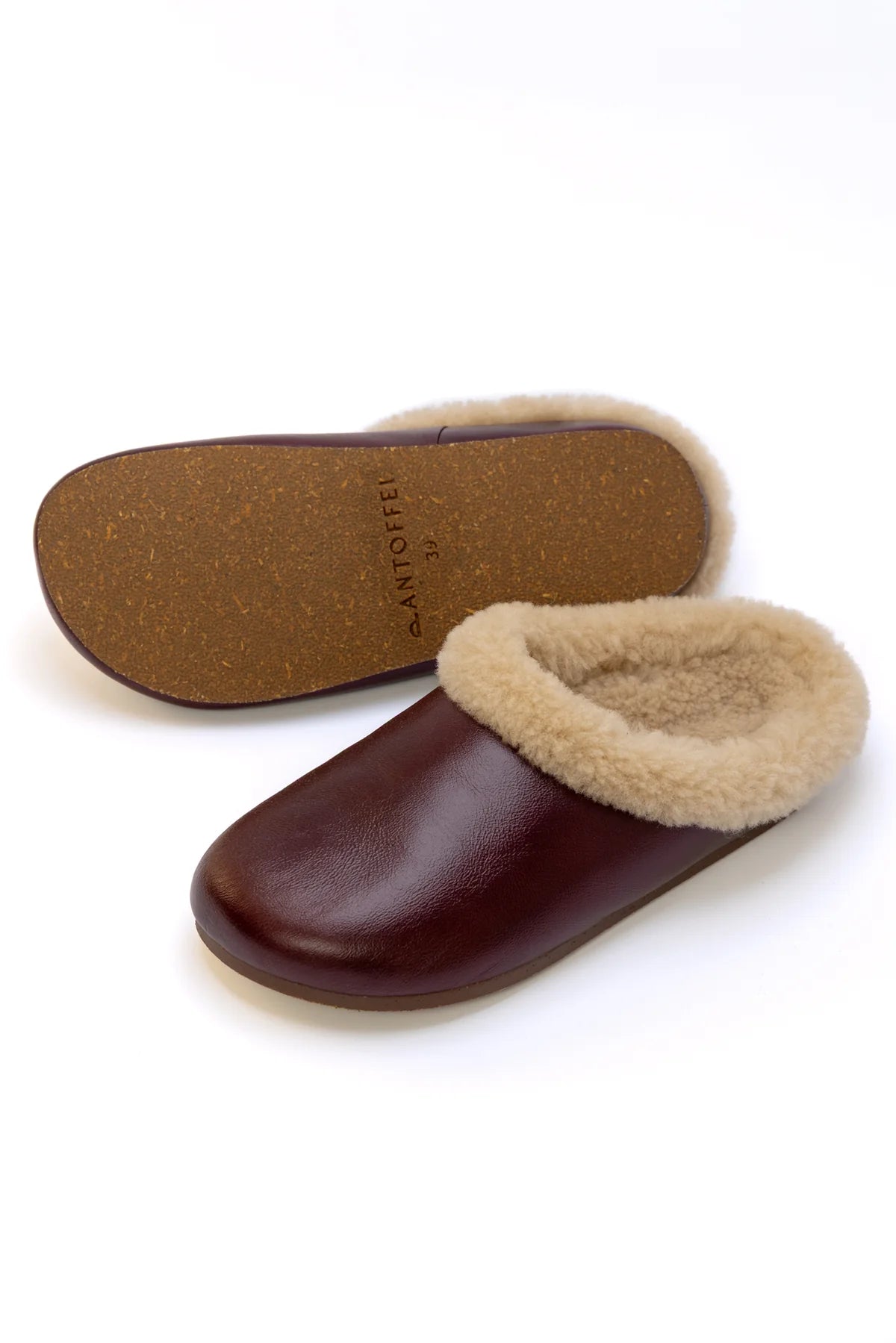 Muti Slide Slipper, Burgundy/Beige