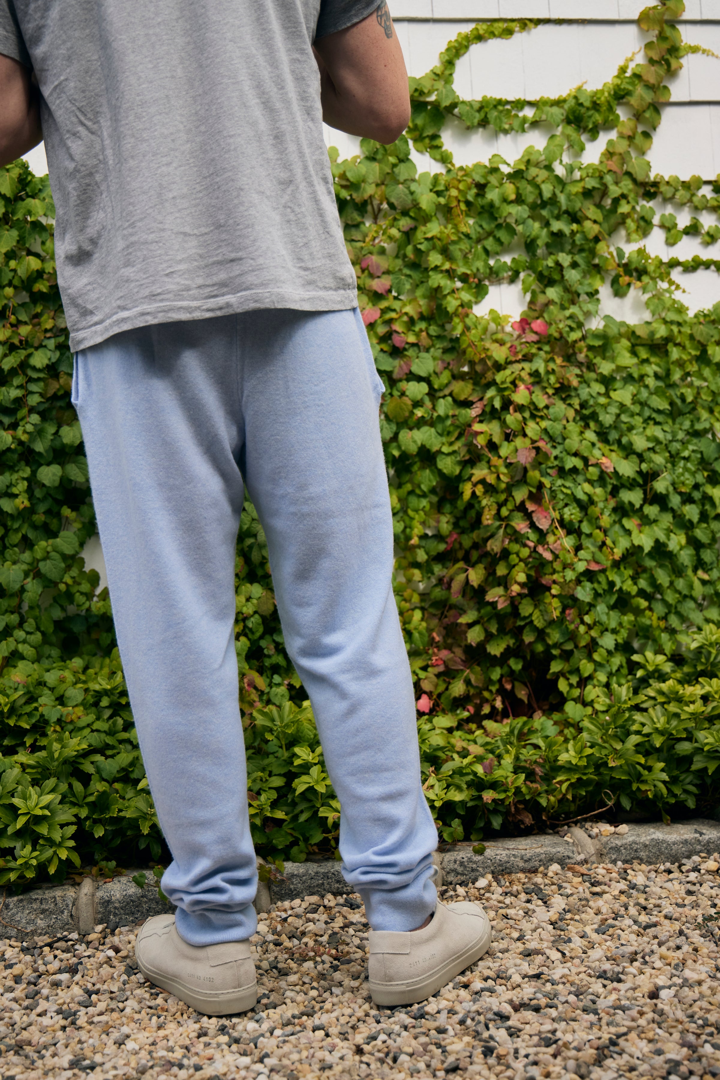 Hank Cashmere Henry Jogger in Pale Blue