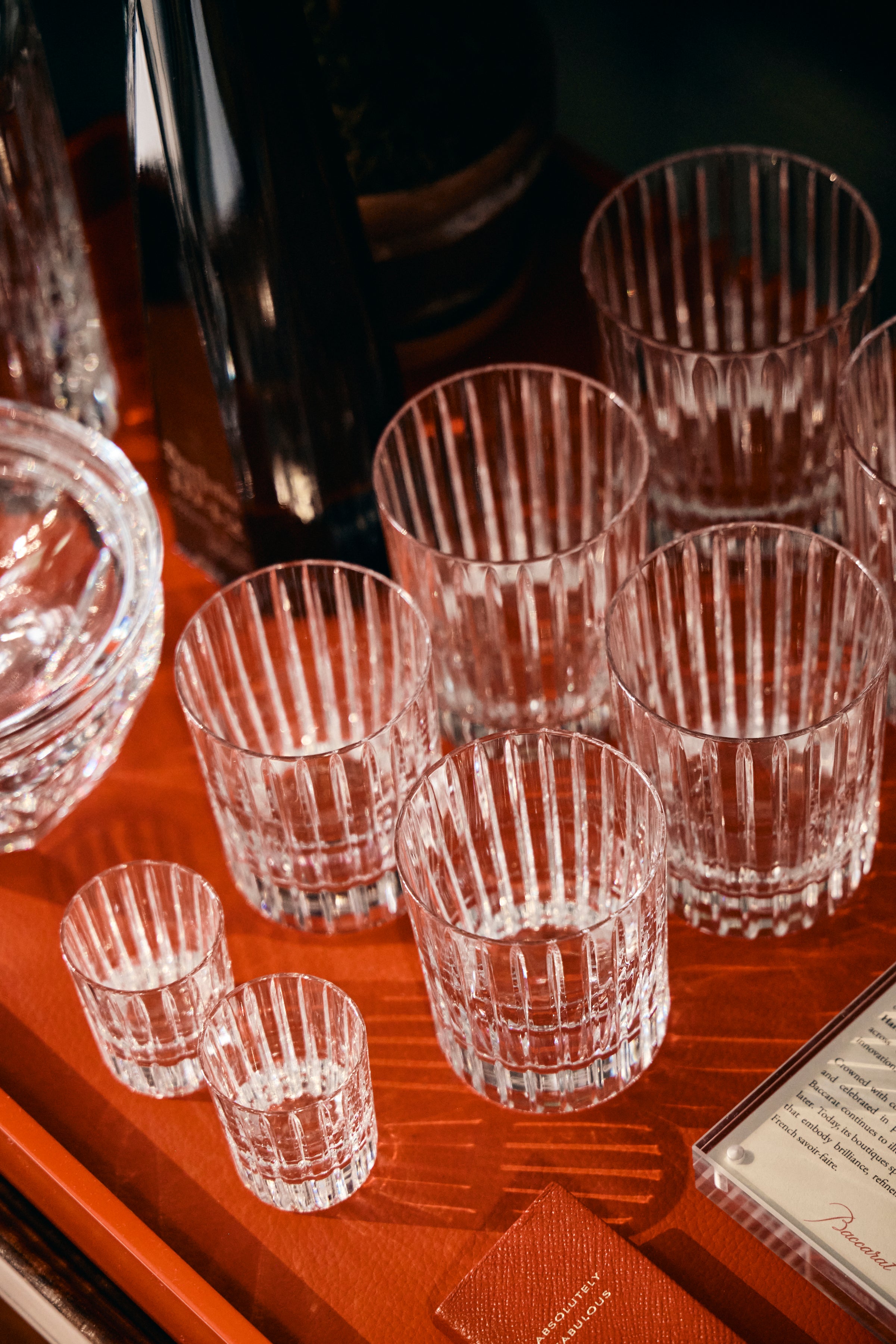 Octogone Red Tray, Large