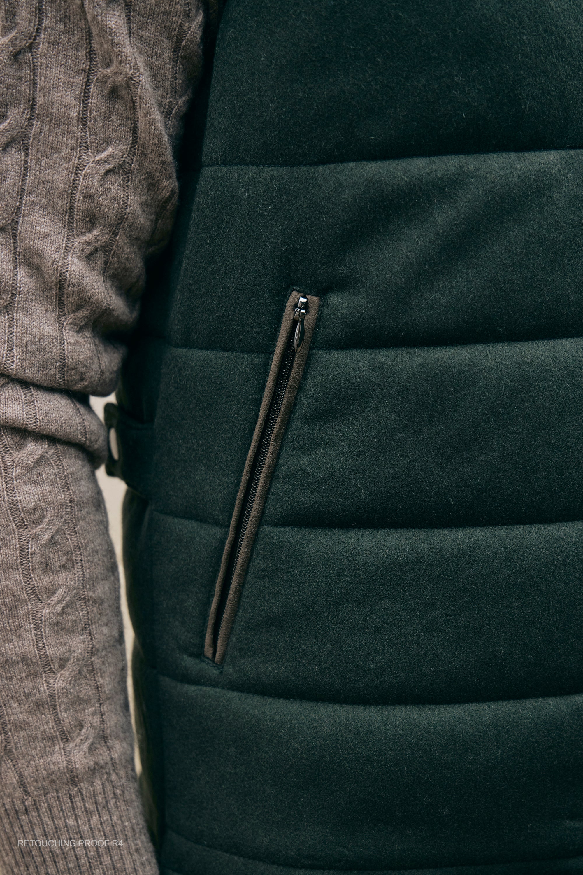 Hank Cashmere Parsonage Vest Olive Green