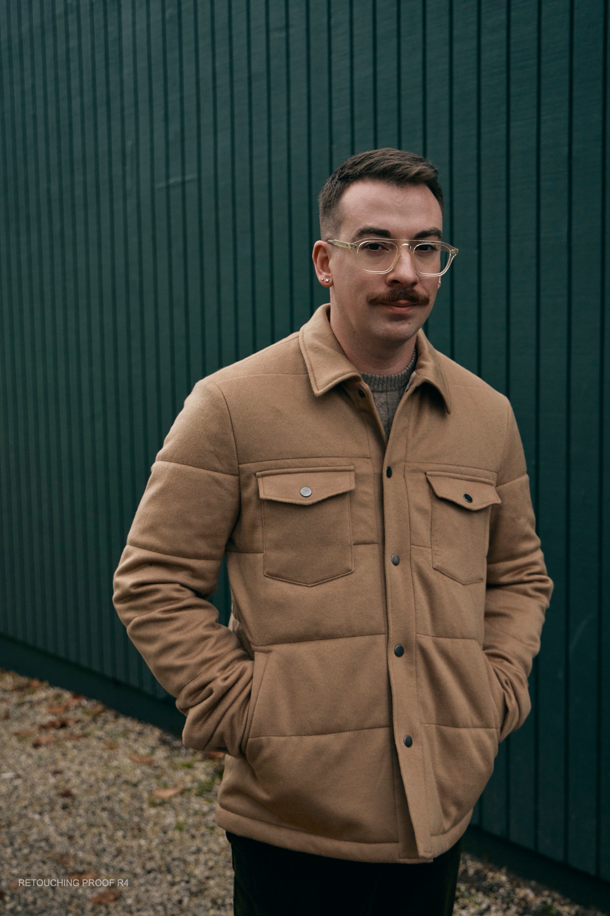 Hank Cashmere Thayer Quilted Jacket in Camel