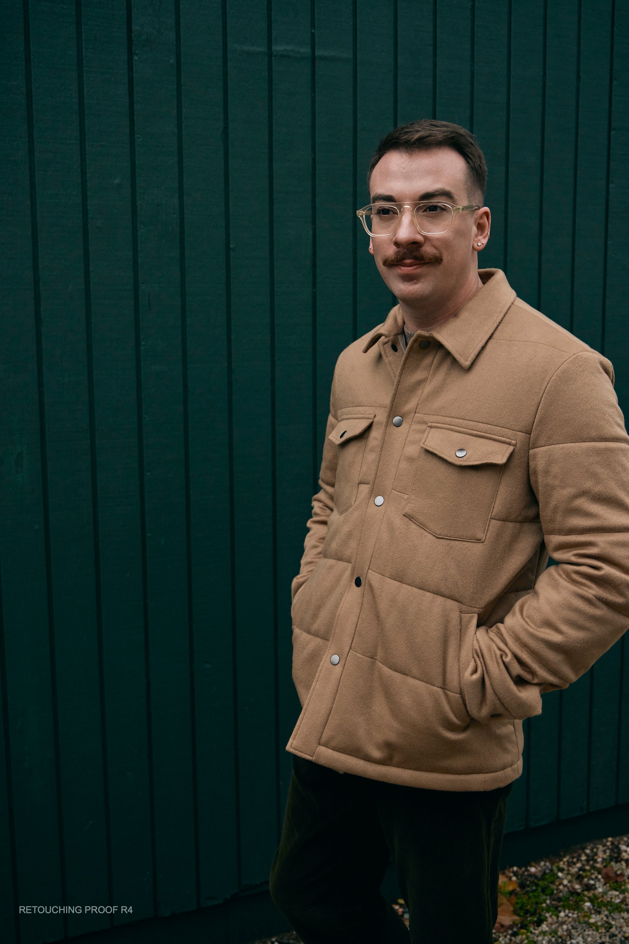 Hank Cashmere Thayer Quilted Jacket in Camel