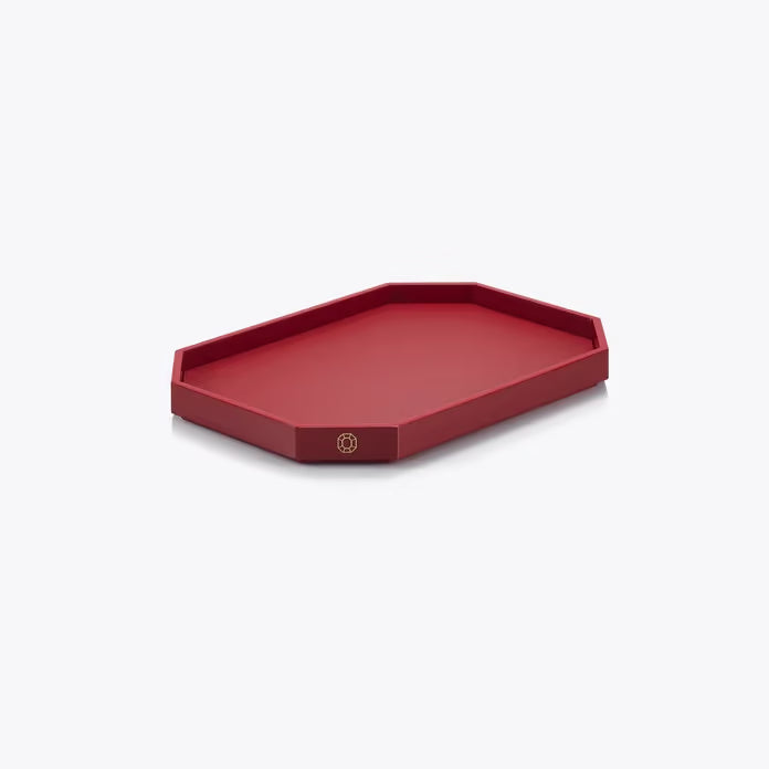 Octogone Red Tray, Large