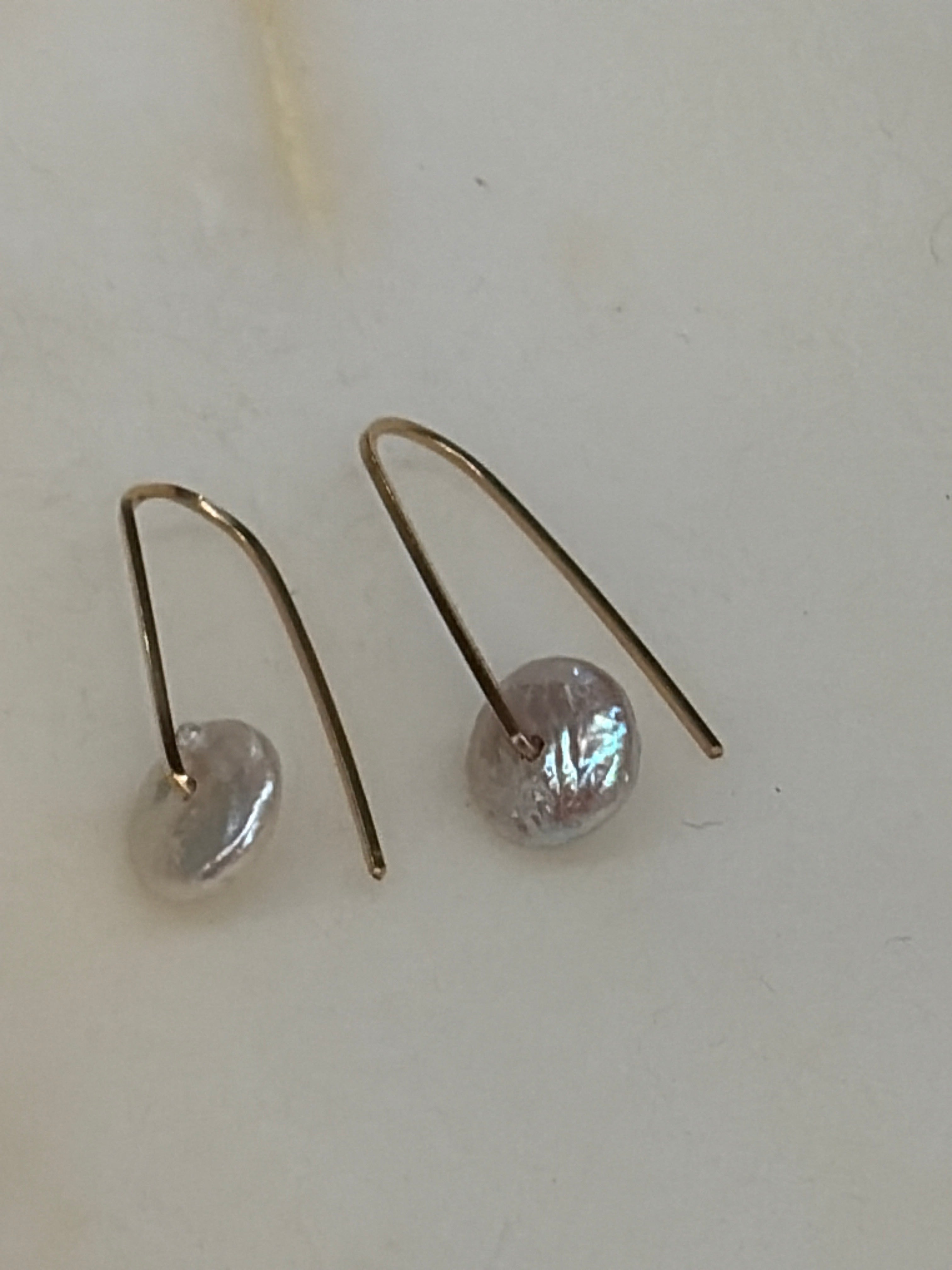 Pearl Wheel Earrings