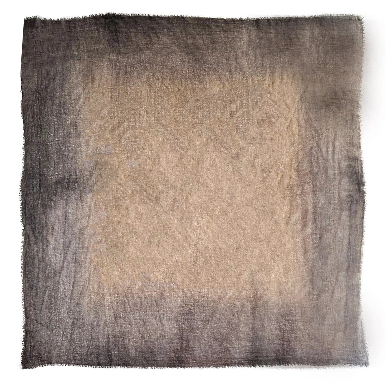 Hank Cashmere Dip Maple Scarf, Chocolate/Charcoal