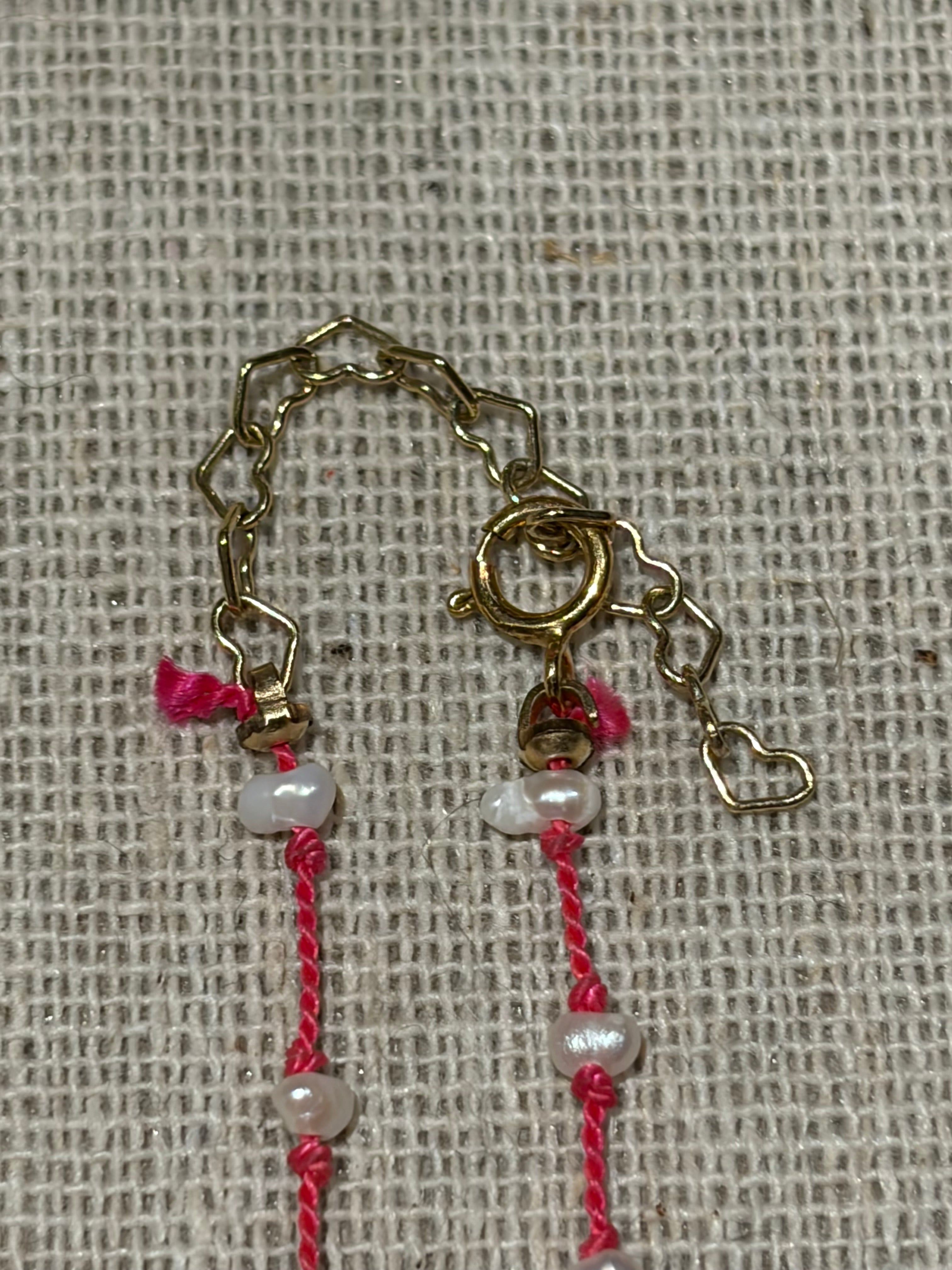 Knotted Silk Pearl Necklace