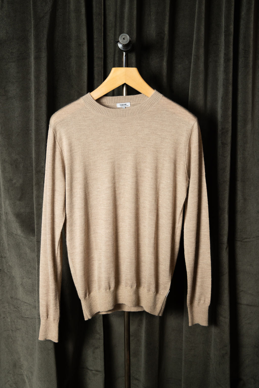 Hank Fine Cashmere Newman Sweater in Oatmeal