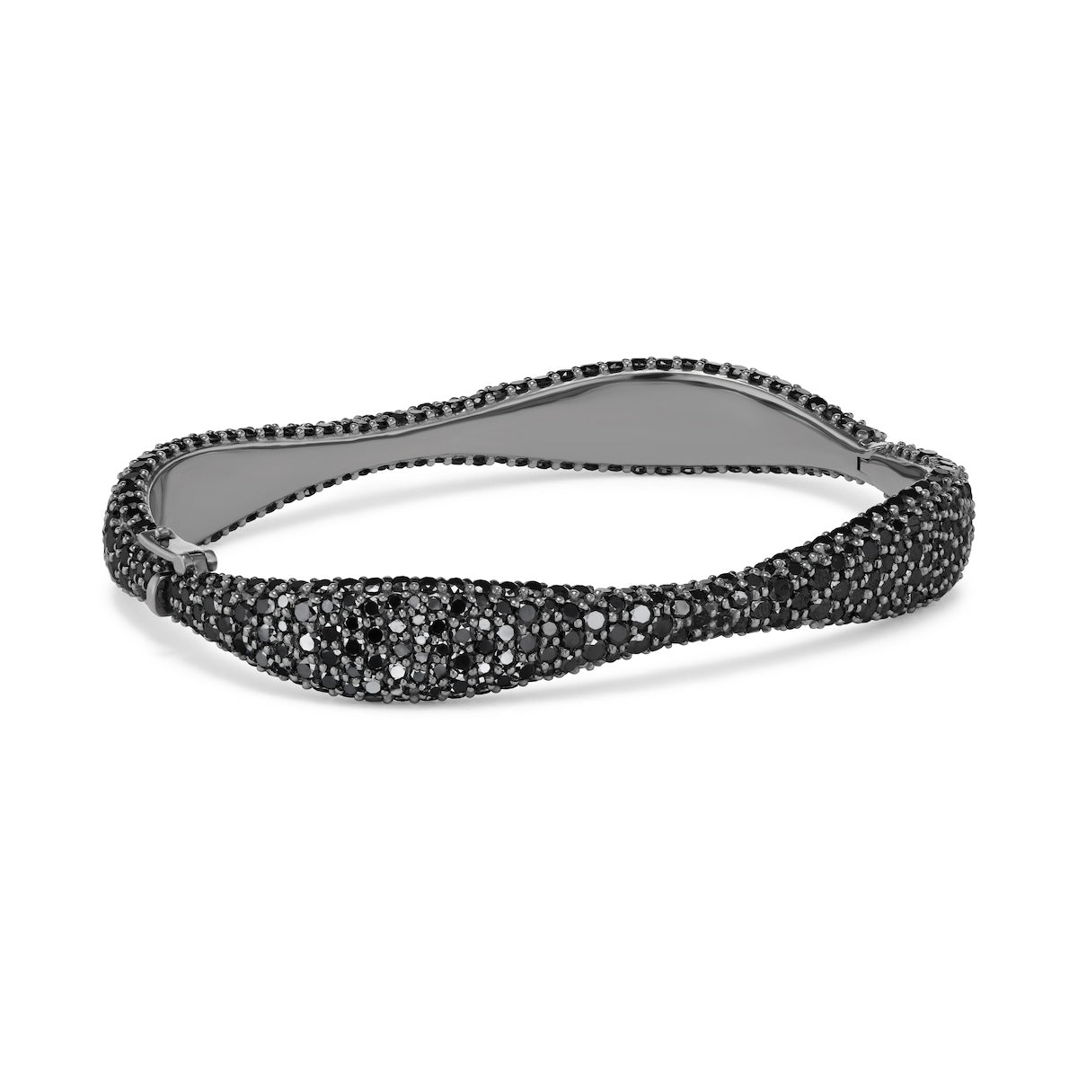 Wave Bracelet Black Diamond Pavé