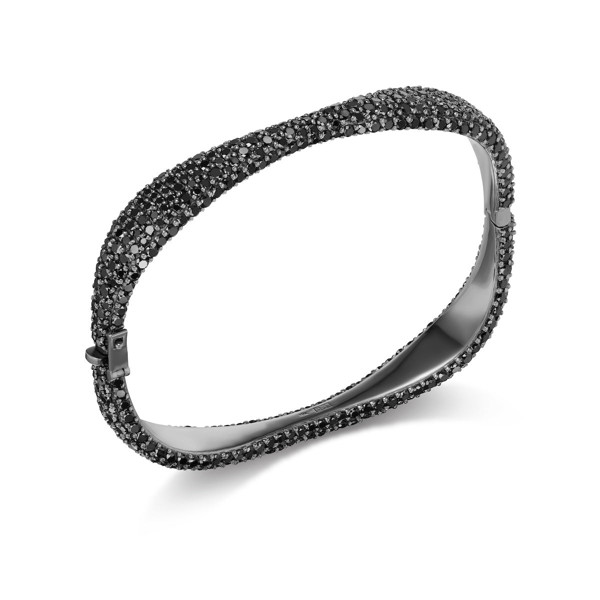 Wave Bracelet Black Diamond Pavé
