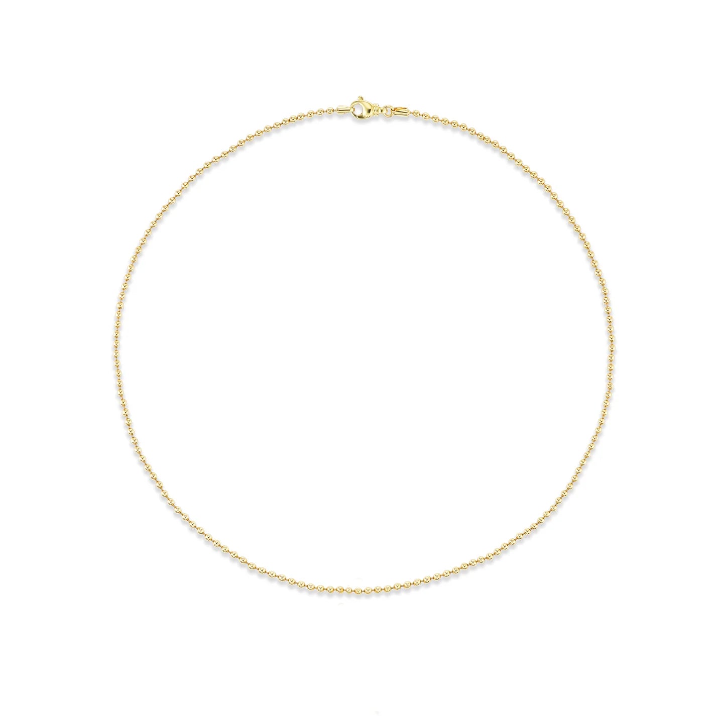 Gold Ball Chain Necklace 18K Gold