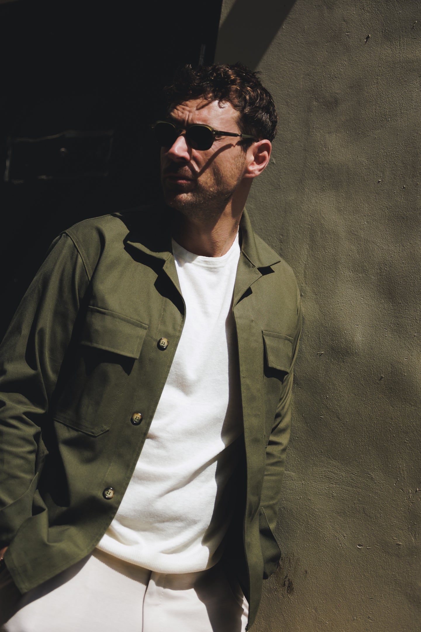 Informale x Charles Paige Work Shirt, Army Green