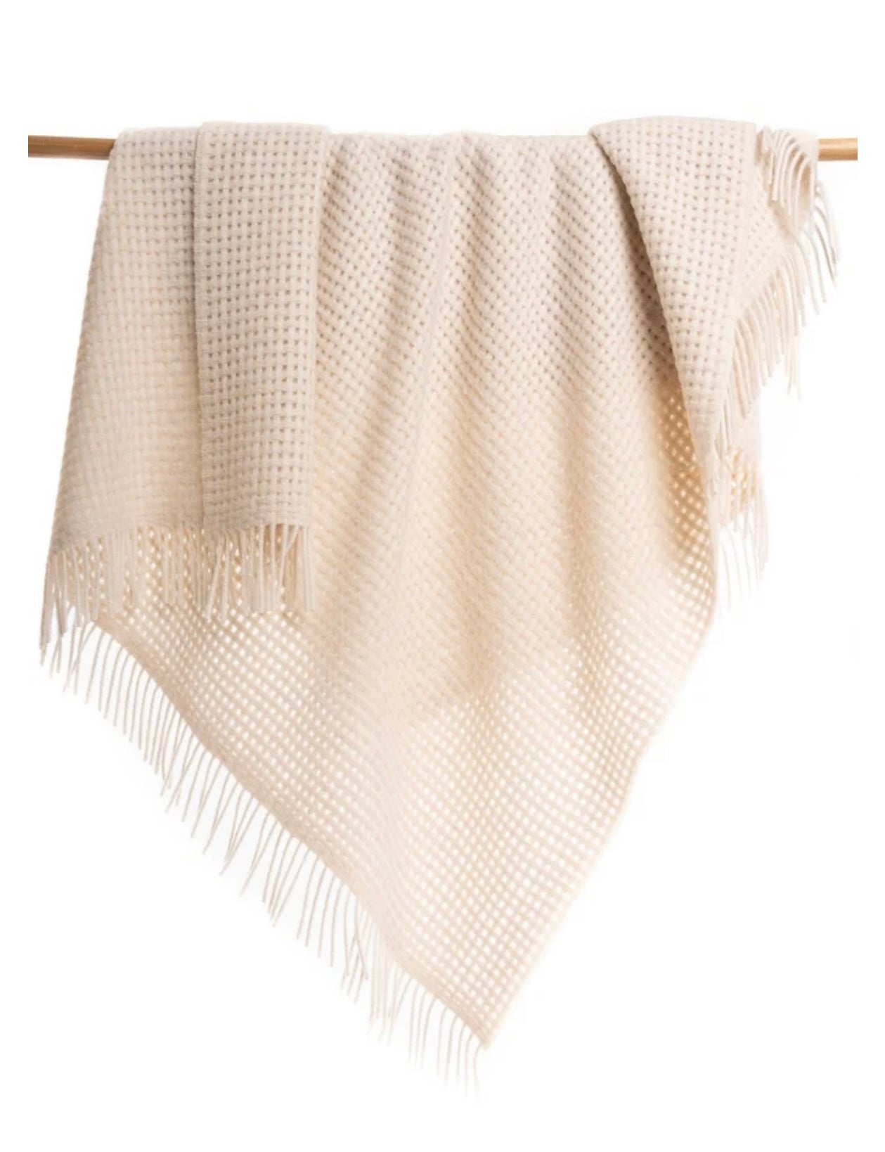 Thread + Butter Alpaca Basketweave Ivory Throw