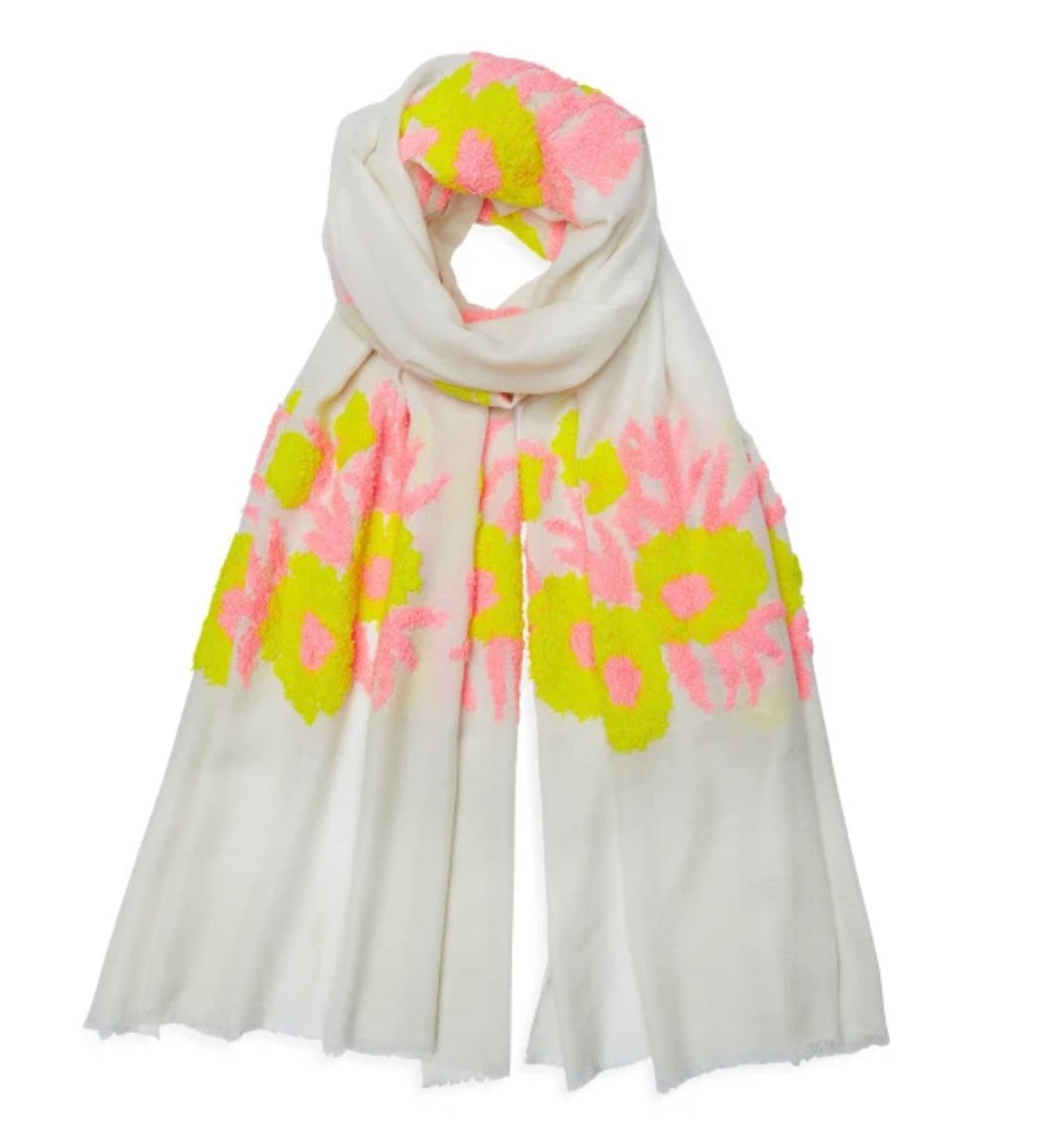 Mexican Embroidered Cashmere Scarf