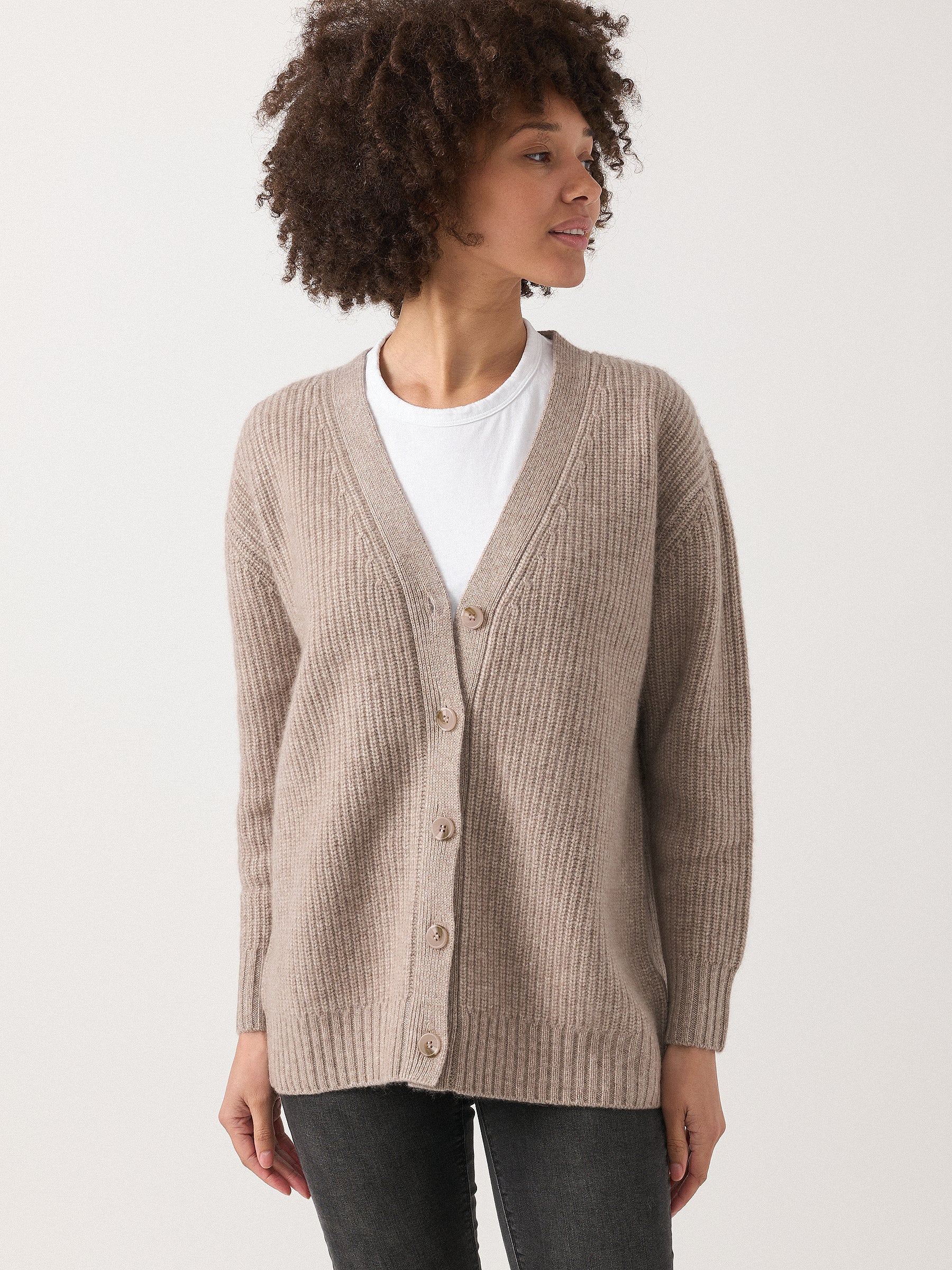 Hank Unisex Charlie Cardigan in Medium Grey