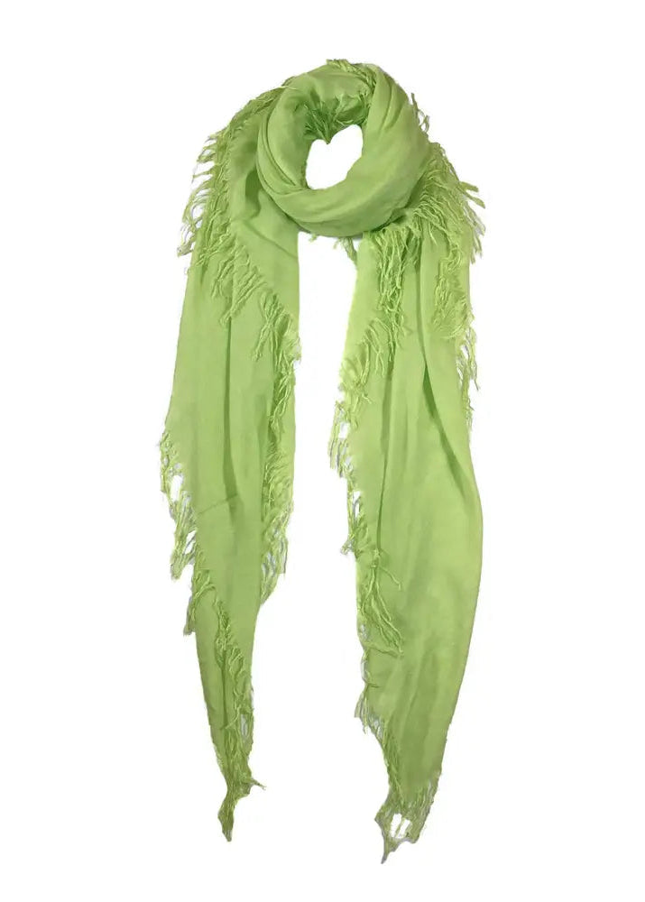 Hank Gauze Cashmere Butter Scarf, Lime