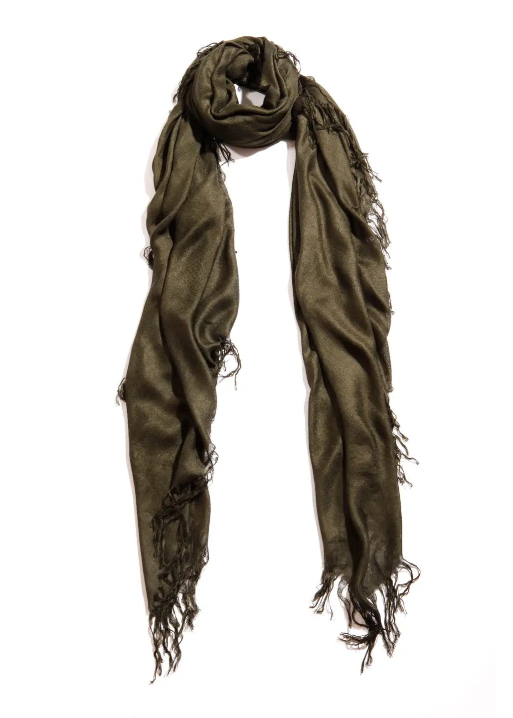 Hank Gauze Cashmere Butter Scarf, Olive