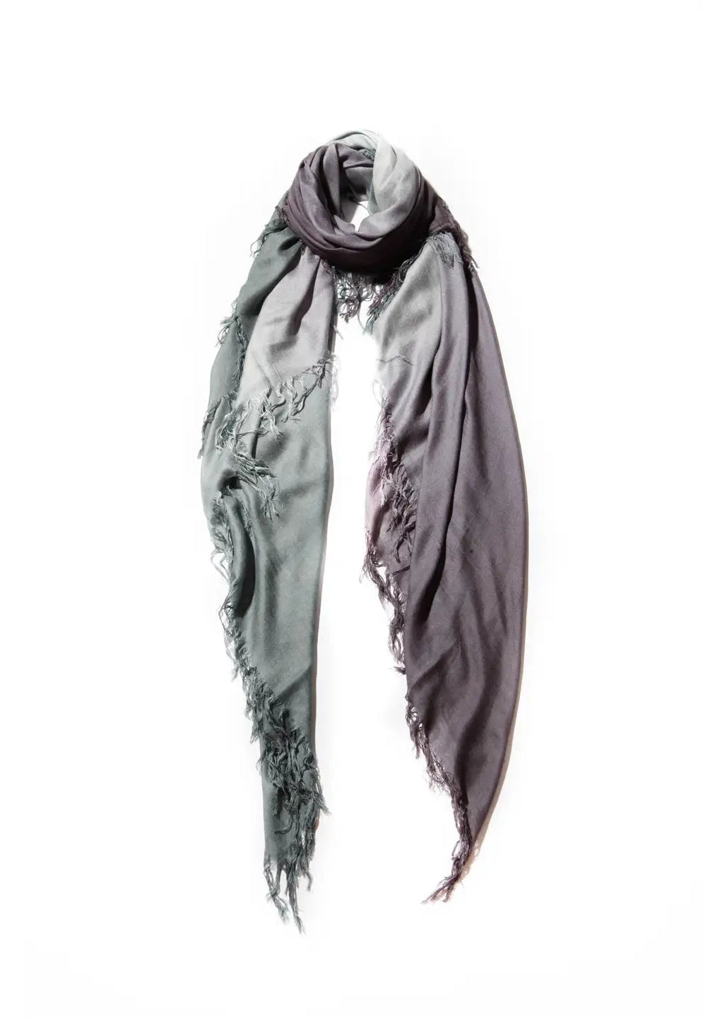 Hank Gauze Cashmere Butter Scarf, Sage/Denim