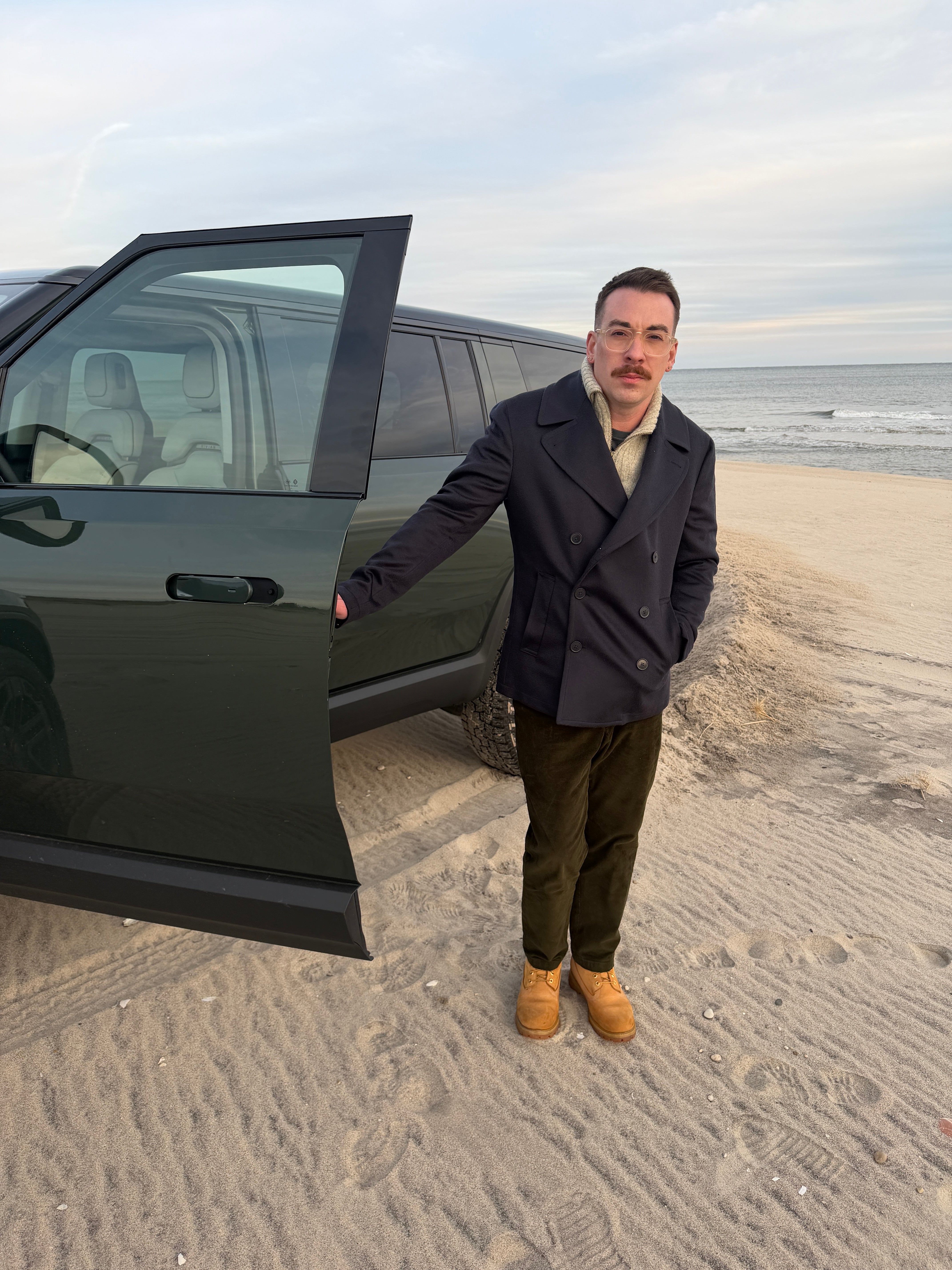 Hank Cashmere Gibson Peacoat in Navy