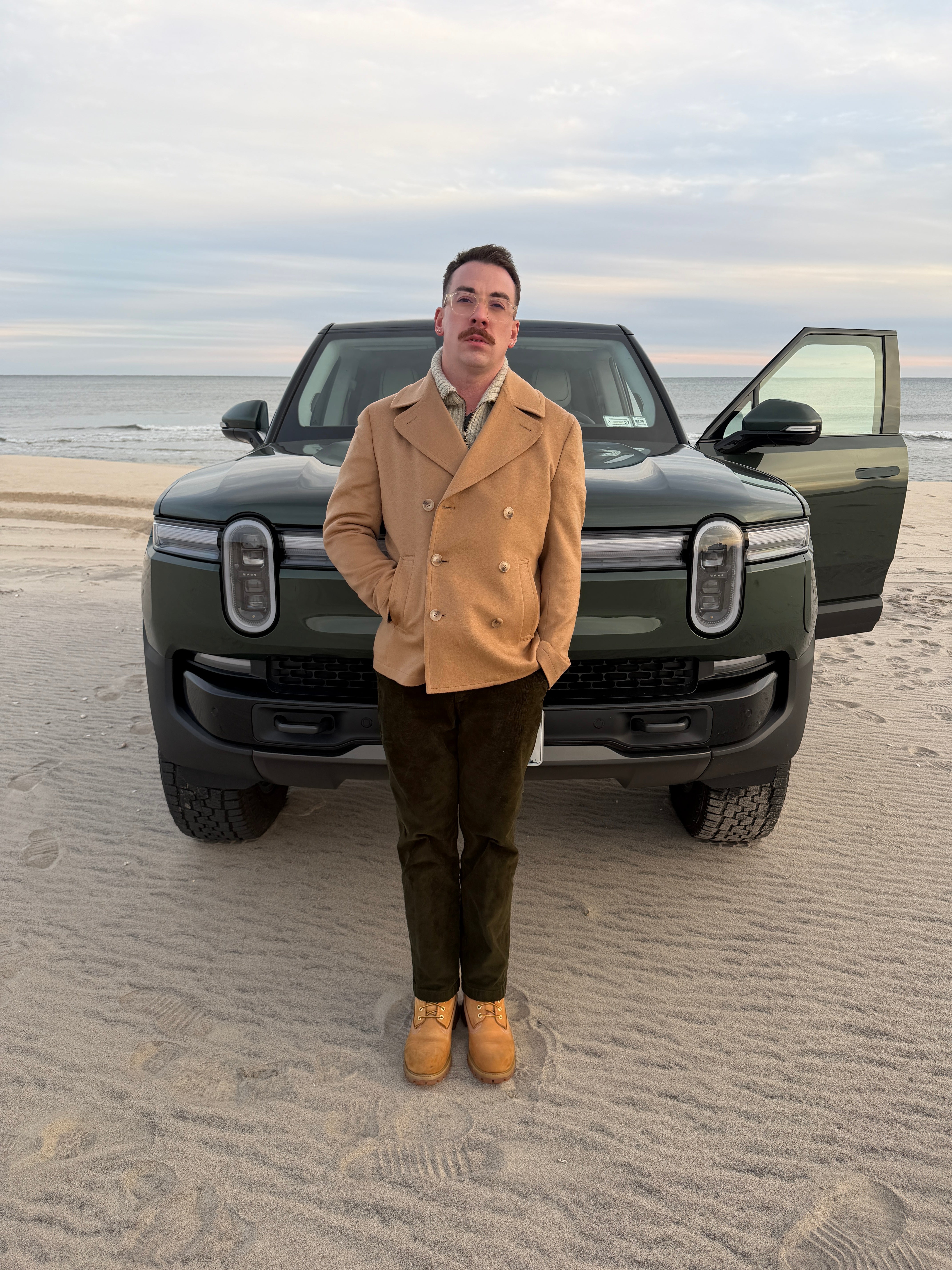 Hank Cashmere Gibson Peacoat in Camel