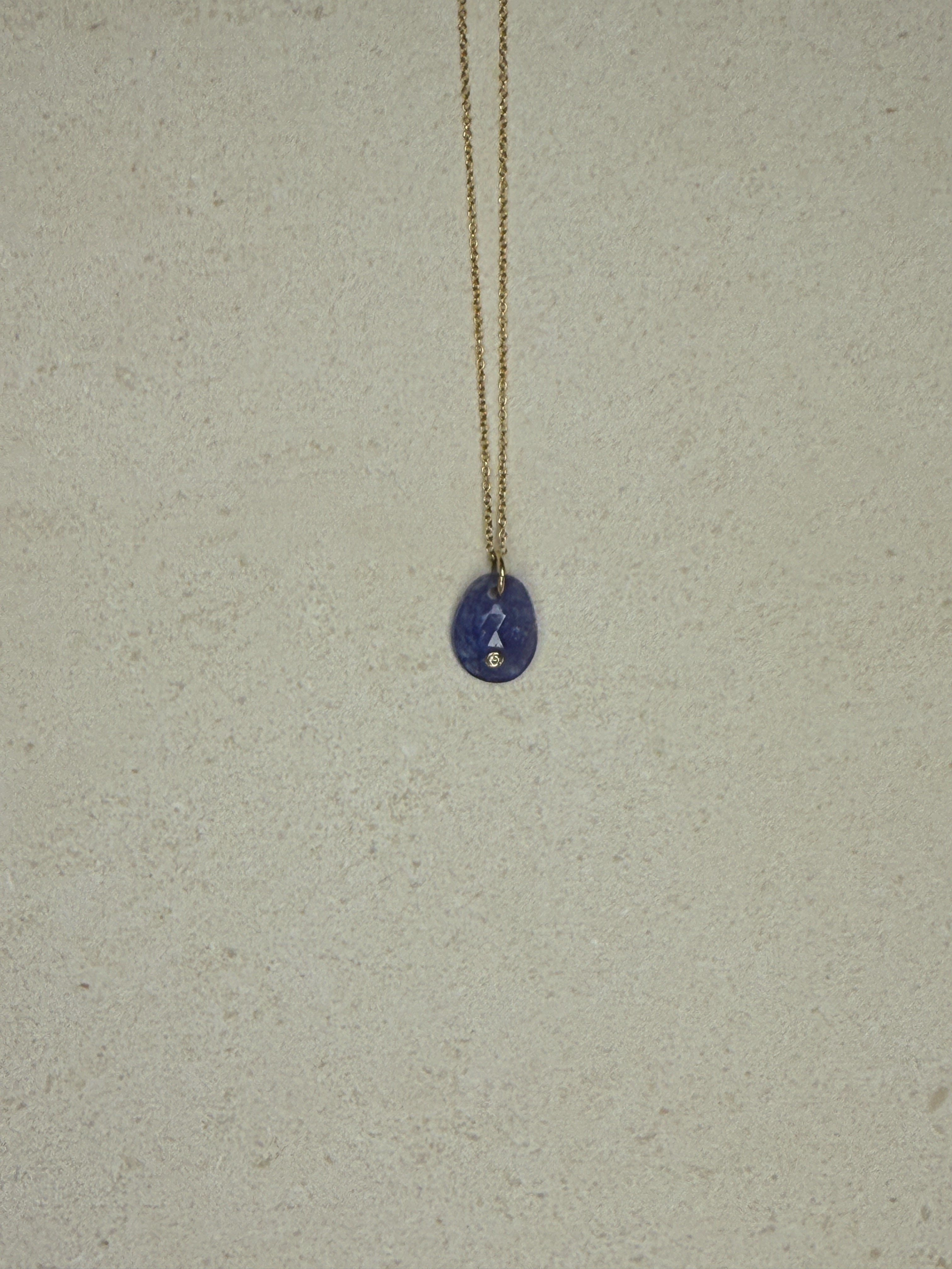 Tanzanite Diamond Gemstone Necklace