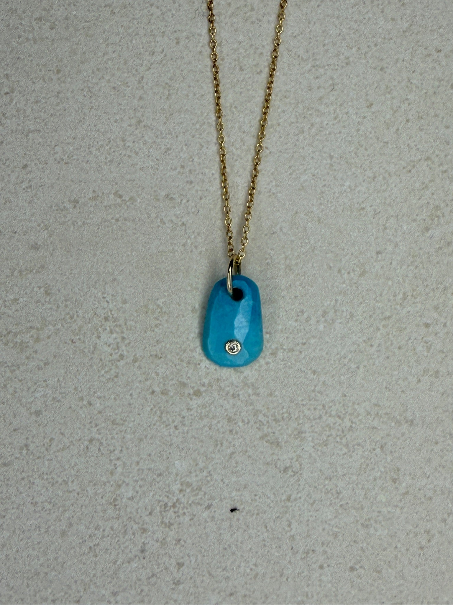 Turquoise Diamond Gemstone Necklace