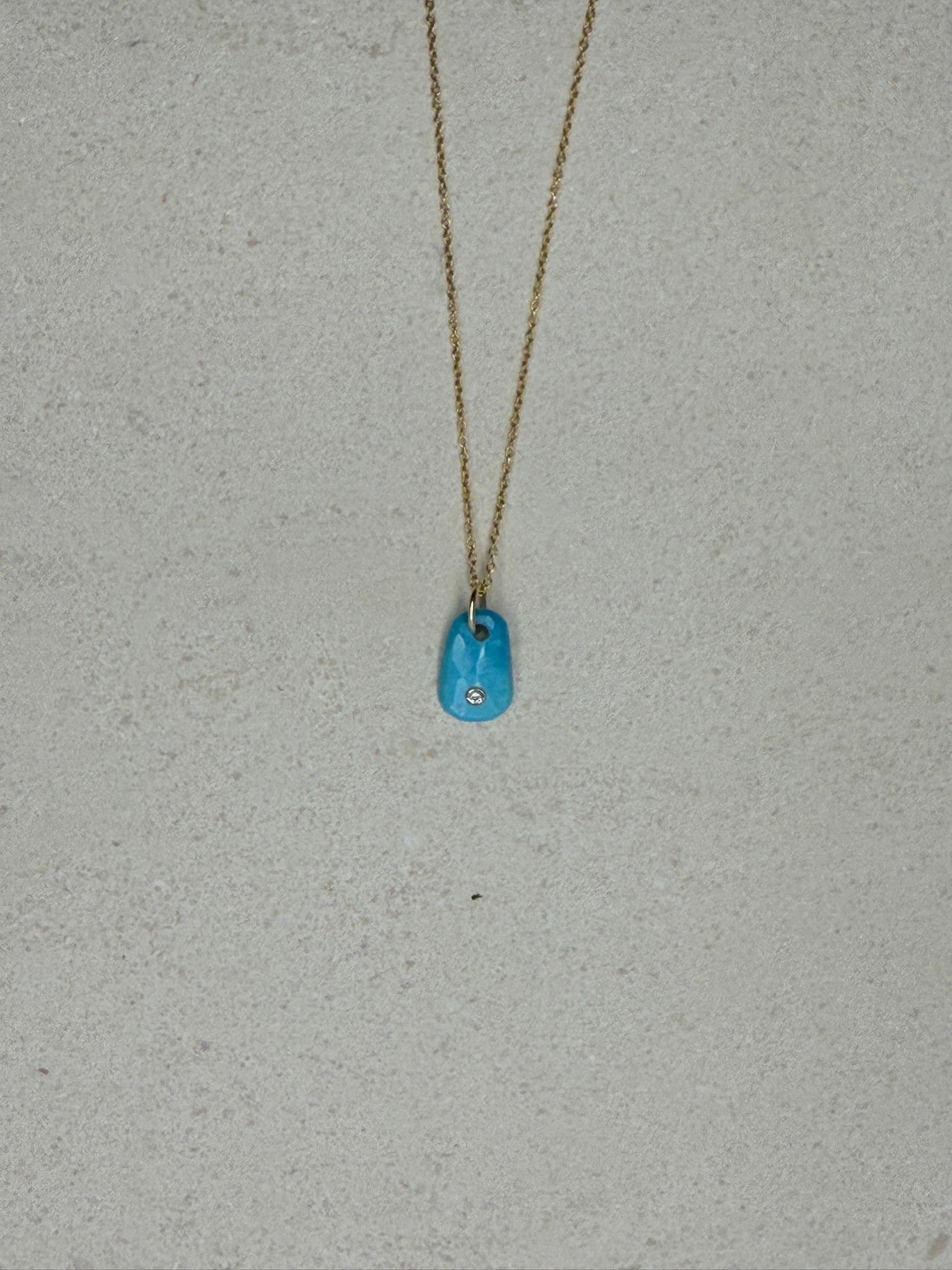 Turquoise Diamond Gemstone Necklace