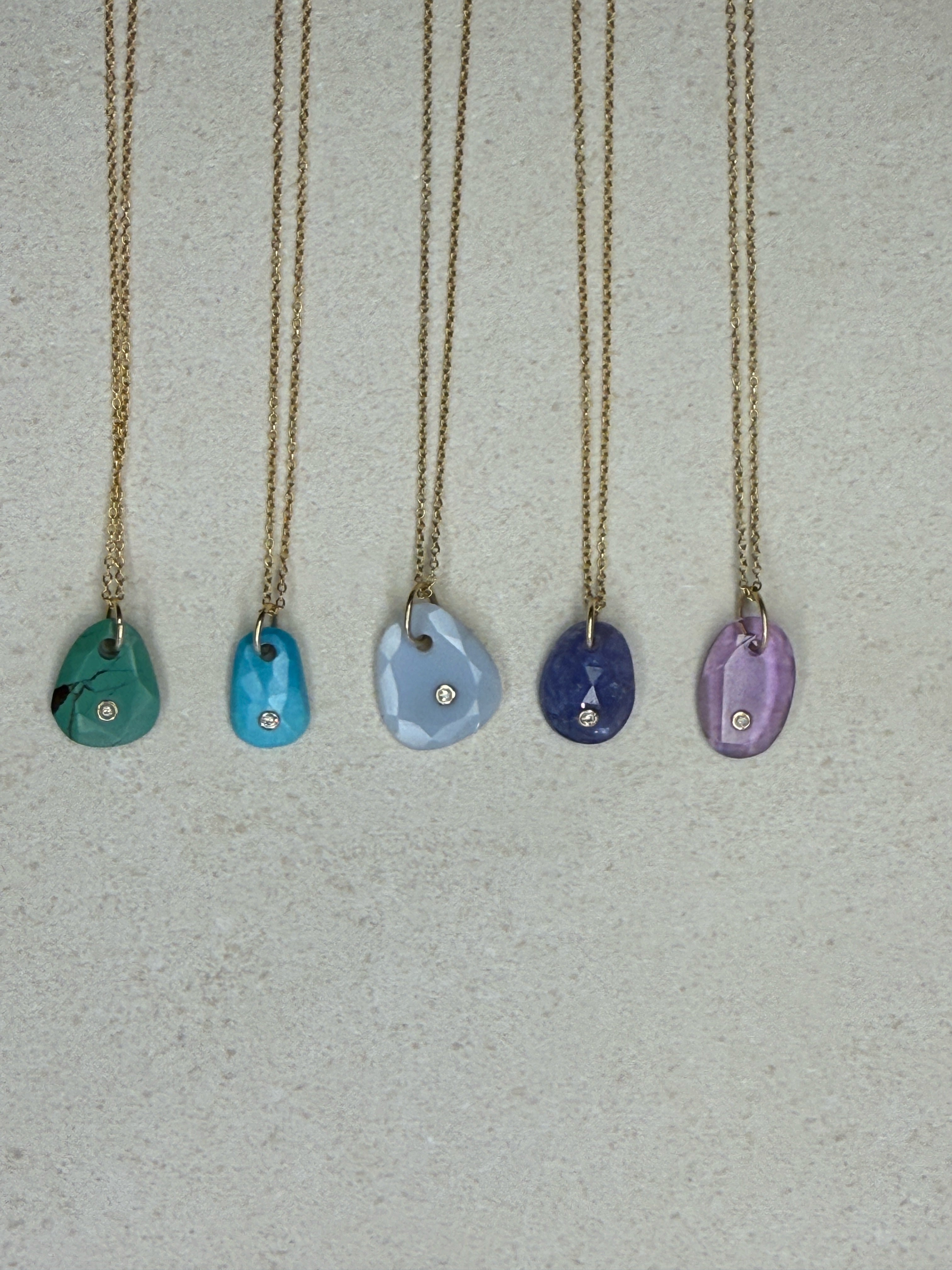 Tanzanite Diamond Gemstone Necklace